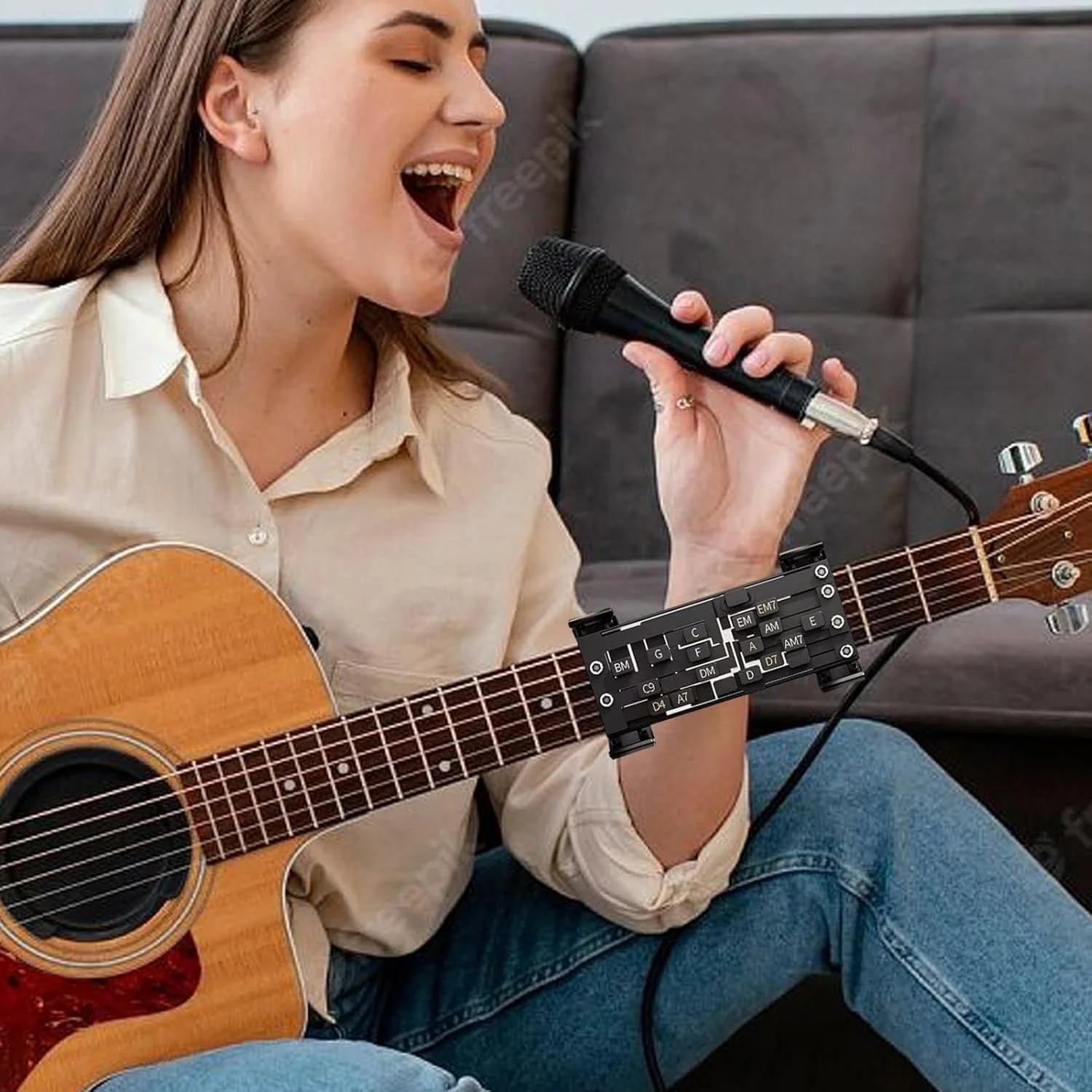 لوازم جانبی، ابزارهای کمکی گیتار، دستگاه فشار دهنده، ابزار یادگیری موسیقی، برای کودکان، بزرگسالان، دوستان