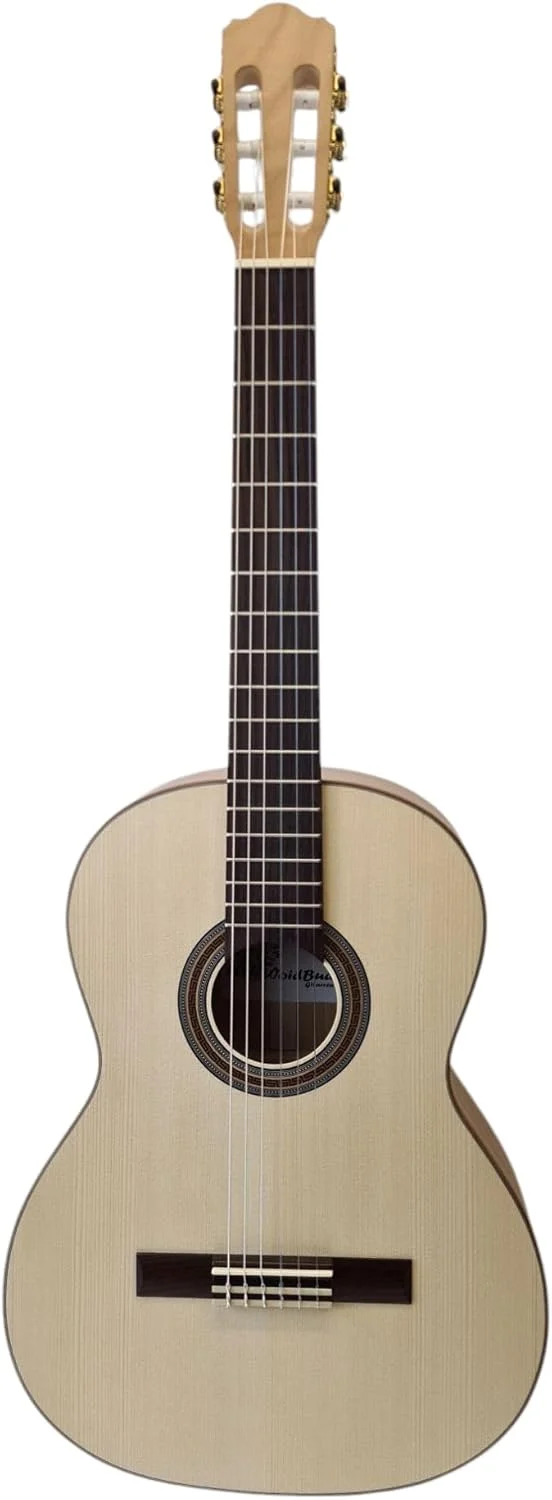 گیتار کلاسیک 4/4 Pro Natura GS200 تمام چوب صنوبر و گیلاس با پیکاپ و تیونر Fishman، کیف و بند - صدای گرم، طول دسته 650 میلی‌متر، روکش ساتن، گیتار آکوستیک با کیفیت