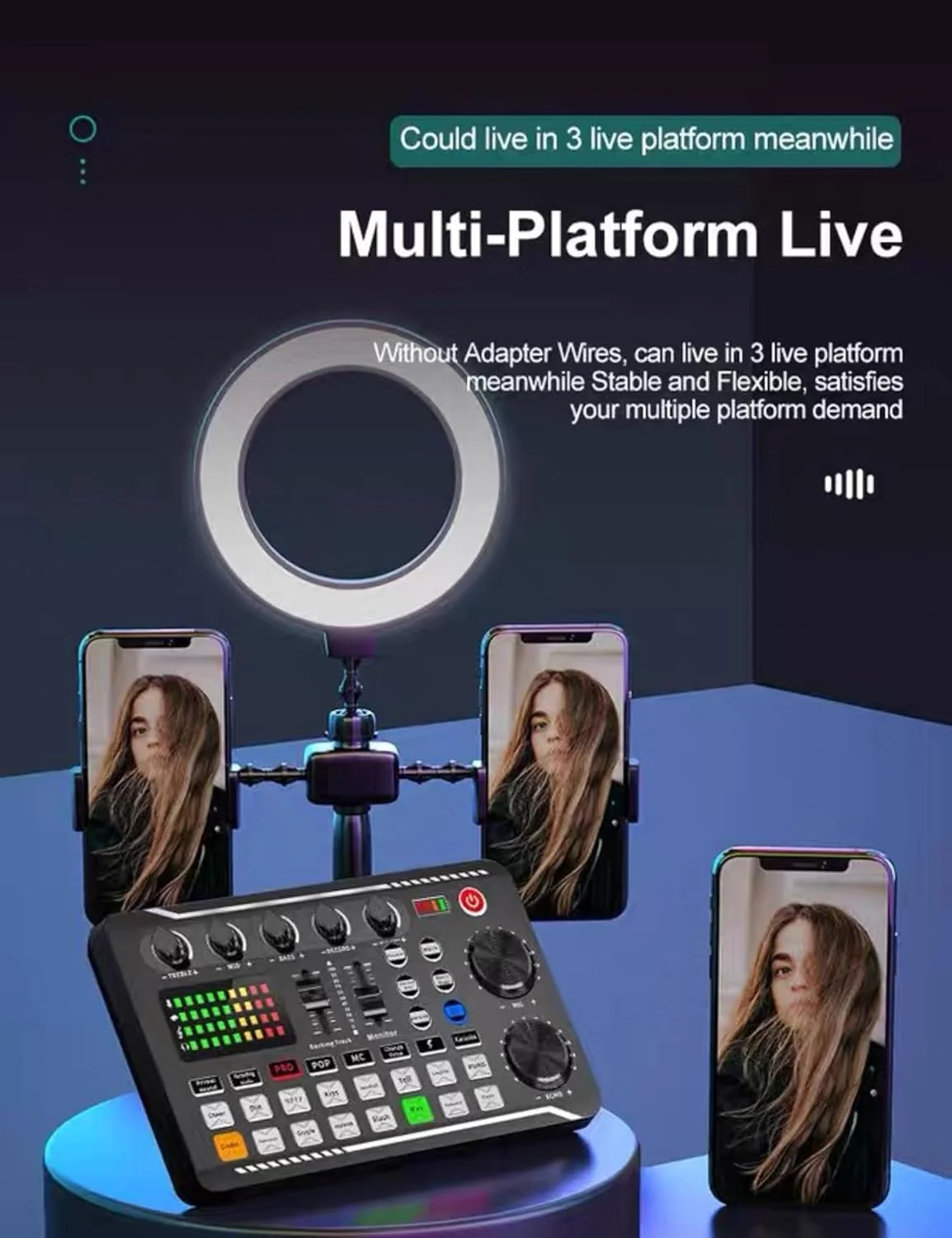 کارت صدای زنده Bewinner F998 - میکسر صدای خارجی با افکت های میکسر DJ و تغییر دهنده صدا، میکسر صوتی دو کاناله 16 بیتی 44.1 کیلوهرتز DJ برای پخش زنده یوتیوب کارت صدای زنده Bewinner F998 - میکسر صدای خارجی با افکت های میکسر DJ و تغییر دهنده صدا، میکسر صوتی دو کاناله 16 بیتی 44.1 کیلوهرتز DJ برای پخش زنده یوتیوب