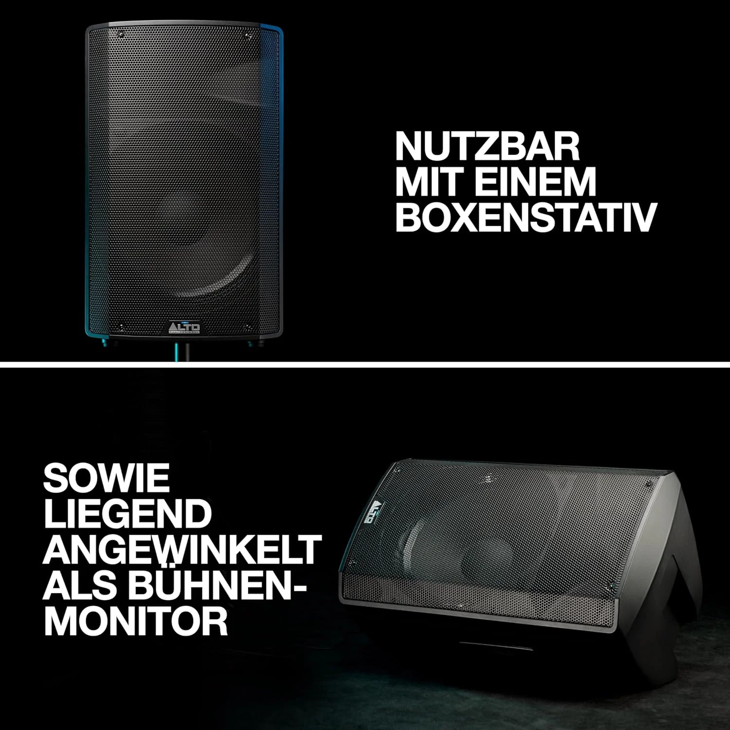 بلندگوی PA اکتیو 2 طرفه 15 اینچی 700 واتی ALTO TX315 با محدود کننده سیگنال و پری امپ میکروفون/لاین قابل تعویض و ورودی/خروجی XLR