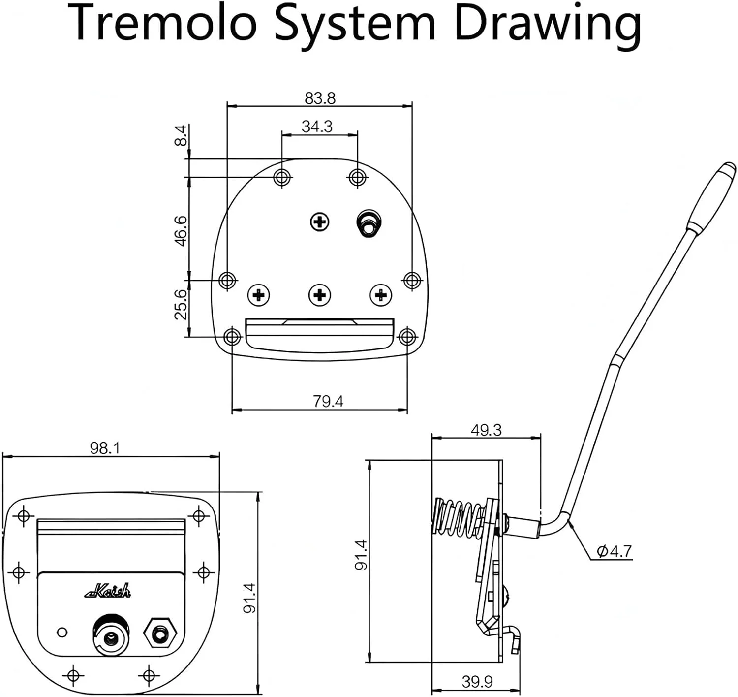 بریج ترمولو برای گیتار الکتریک - بریج دم اسبی طرح قدیمی، آلیاژ روی بادوام، بریج آلیاژ روی، دستگاه فنری، بهبود دهنده صدا بریج ترمولو برای گیتار الکتریک - بریج دم اسبی طرح قدیمی، آلیاژ روی بادوام، بریج آلیاژ روی، دستگاه فنری، بهبود دهنده صدا