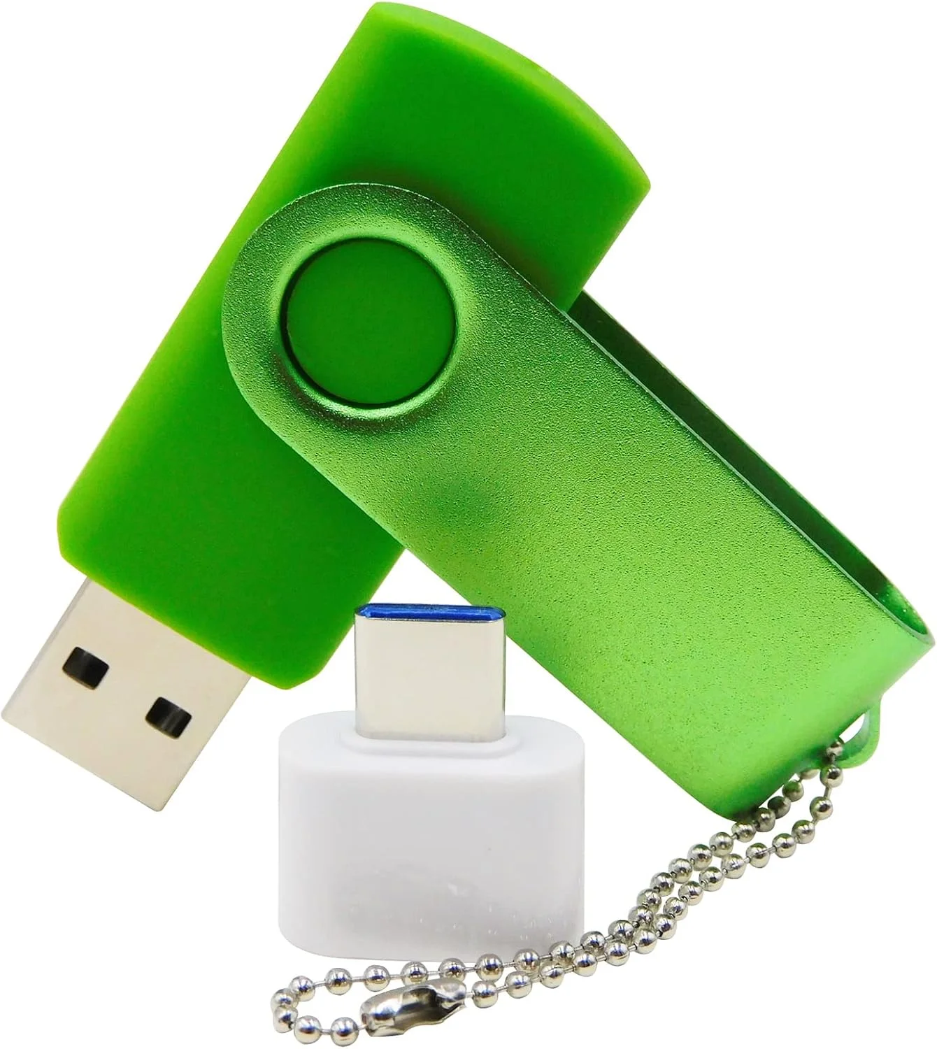 فلش مموری USB با ظرفیت 512 مگابایت، درایو انگشتی، دیسک U، استیک حافظه با مبدل Type C و OTG برای دانش آموزان (سبز) فلش مموری USB با ظرفیت 512 مگابایت، درایو انگشتی، دیسک U، استیک حافظه با مبدل Type C و OTG برای دانش آموزان (سبز)