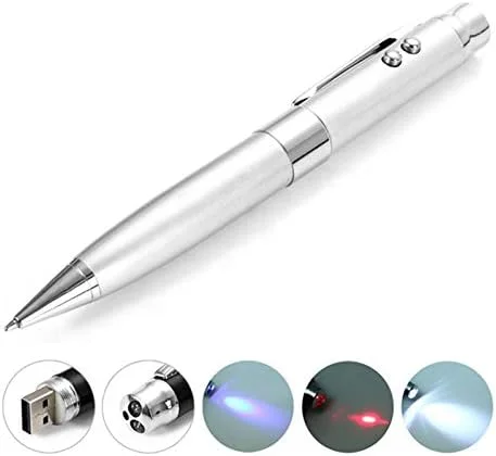 قلم USB پنج کاره با حافظه فلش 8 گیگابایتی، نشانگر لیزری، تشخیص اسکناس، چراغ قوه قلم USB پنج کاره با حافظه فلش 8 گیگابایتی، نشانگر لیزری، تشخیص اسکناس، چراغ قوه