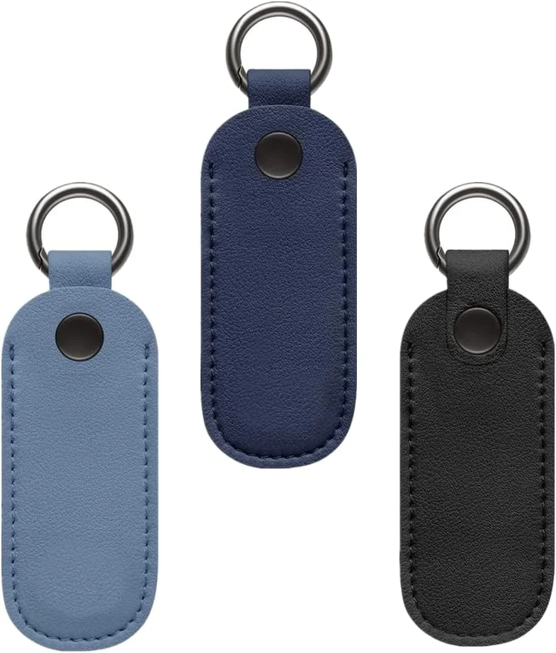 کیف چرمی ۳ عددی برای فلش مموری، جا کلیدی، کیف نگهداری فلش USB، کاور محافظ فلش مموری