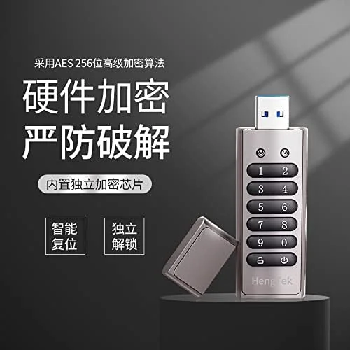 فلش مموری USB رمزگذاری شده 128 گیگابایتی Pepisky با رمز عبور امن، درایو فلش USB3.0 U Disk با قابلیت تنظیم مجدد، پاک کردن و قفل خودکار، خاکستری