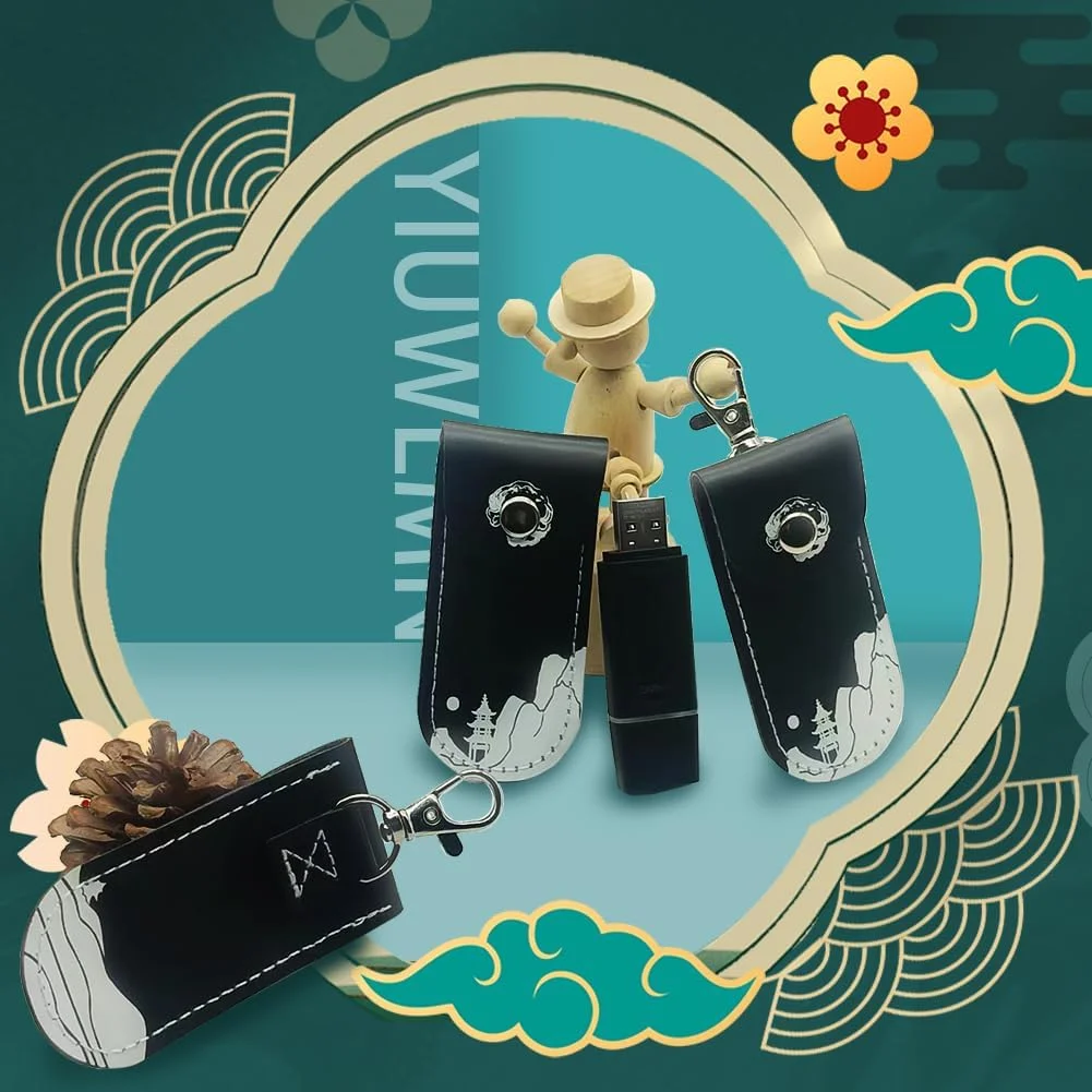 کیف سه تکه برای فلش مموری USB، کاور محافظ فلش مموری USB، محافظت از فلش مموری USB، قابل استفاده به عنوان کیف کلید امنیتی کیف سه تکه برای فلش مموری USB، کاور محافظ فلش مموری USB، محافظت از فلش مموری USB، قابل استفاده به عنوان کیف کلید امنیتی