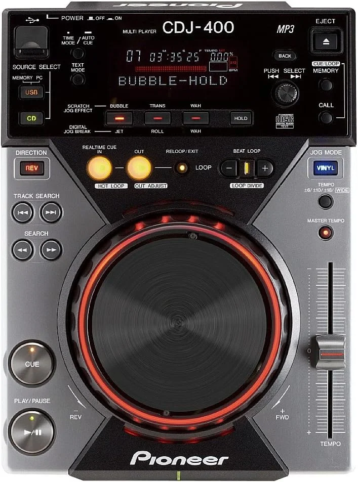 پخش کننده سی دی دیجیتال پایونیر CDJ-400 با قابلیت پخش MP3 و USB Audio/USB، مشکی