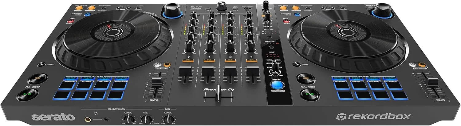 کنترلر دی‌جی پایونیر DDJ-FLX6-GT چهار کاناله Rekordbox و Serato DJ، گرافیت