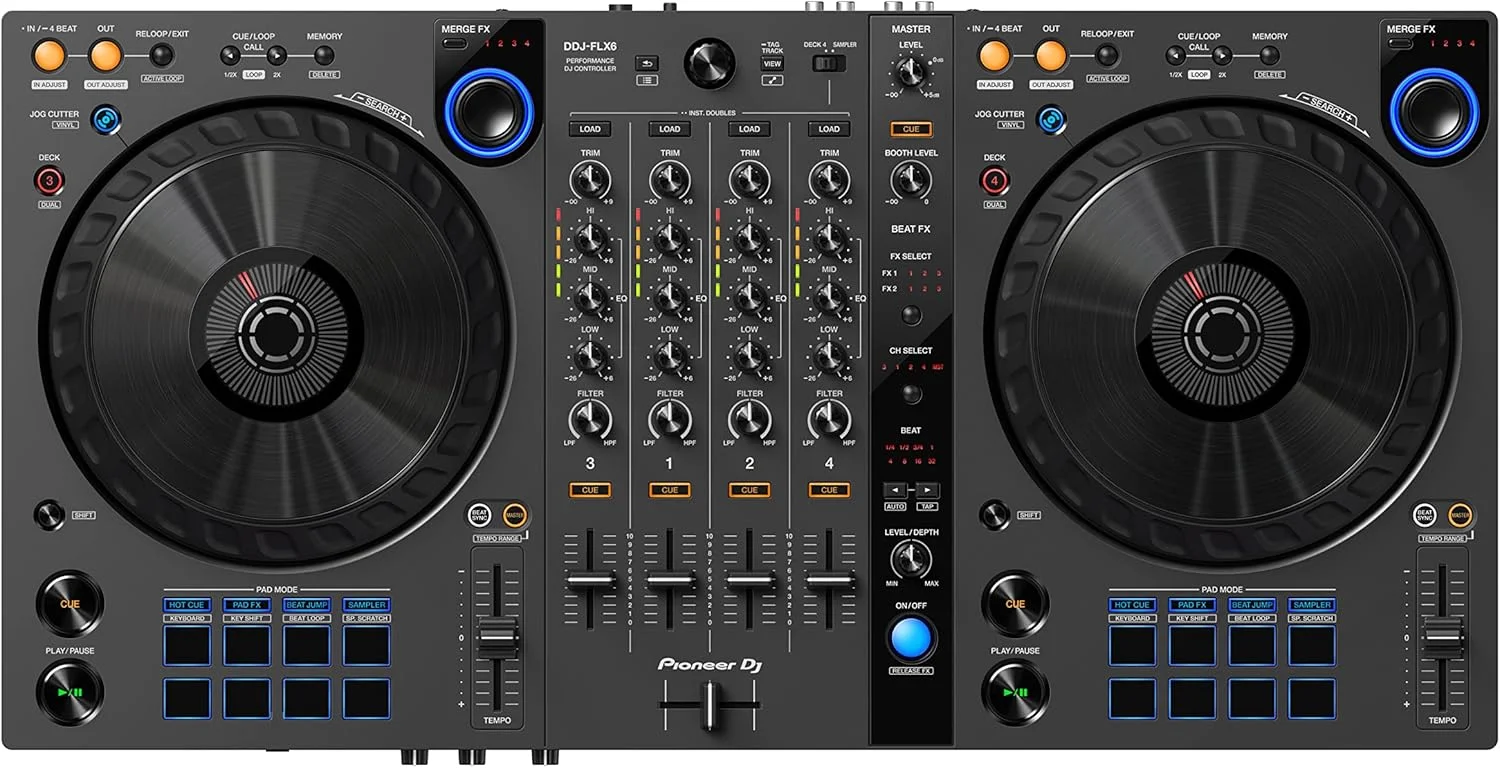 کنترلر 4 کاناله پایونیر DJ DDJ-FLX6-GT برای Rekordbox Serato Traktor Virtual DJ