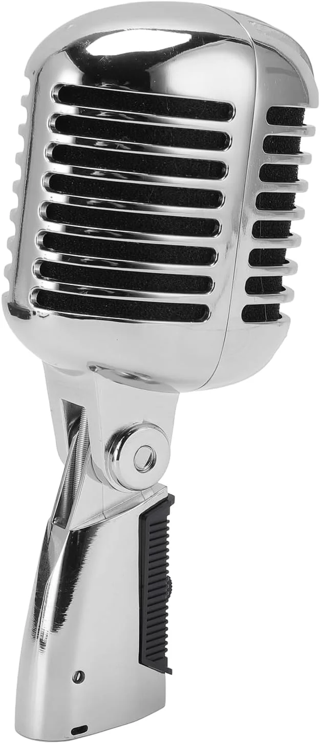 میکروفون دینامیک قابل تنظیم KUIDAMOS با ساختار مستحکم برای ضبط استودیویی و اجرای زنده، میکروفون کاردیوئید، مشکی (نقره ای) میکروفون دینامیک قابل تنظیم KUIDAMOS با ساختار مستحکم برای ضبط استودیویی و اجرای زنده، میکروفون کاردیوئید، مشکی (نقره ای)