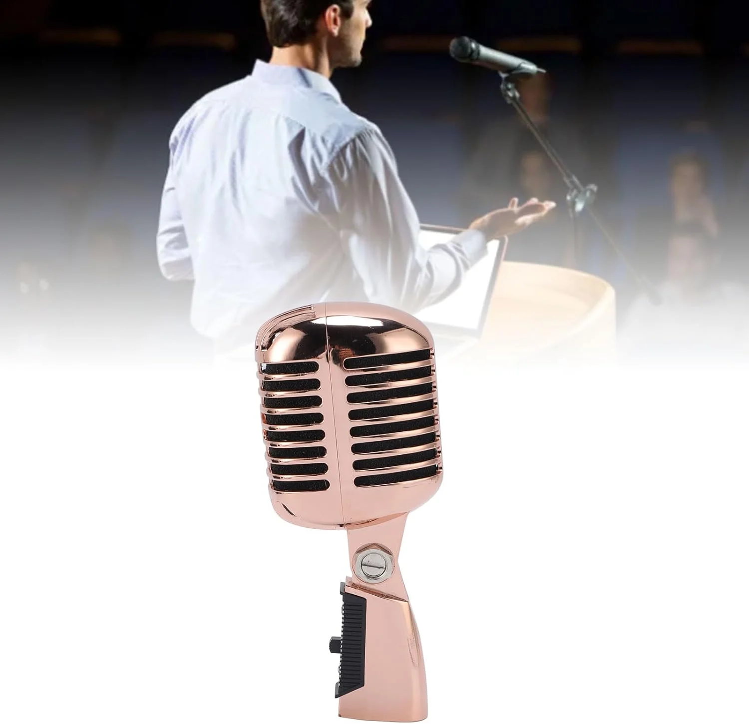 میکروفون دینامیک رترو Annadue، میکروفون کاردیوئید به سبک قدیمی، میکروفون وکال دینامیک کلاسیک برای استیج استودیو KTV (مشکی) میکروفون دینامیک رترو Annadue، میکروفون کاردیوئید به سبک قدیمی، میکروفون وکال دینامیک کلاسیک برای استیج استودیو KTV (مشکی)