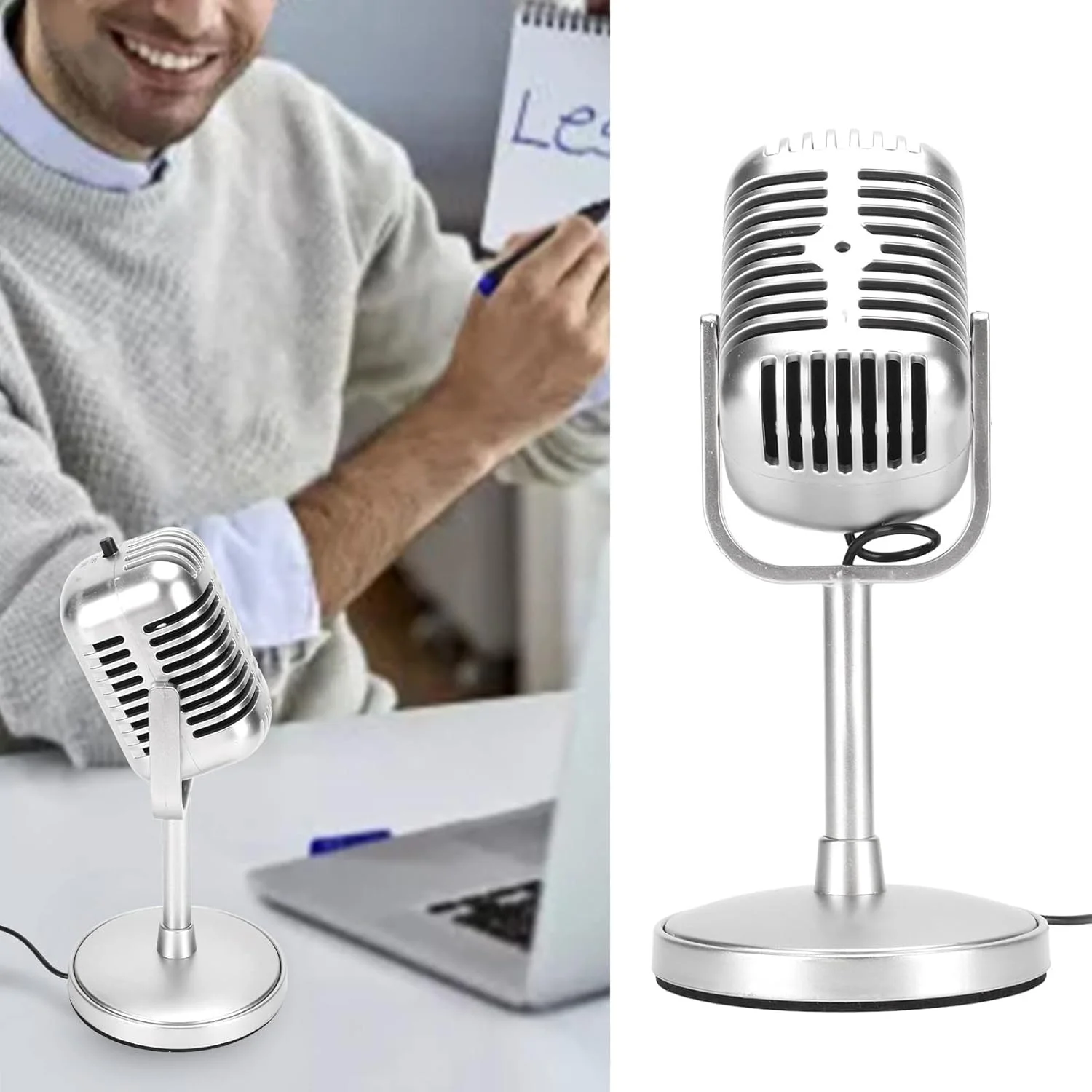 میکروفون کلاسیک و پویای Asixxsix به سبک قدیمی میکروفون کلاسیک و پویای Asixxsix به سبک قدیمی