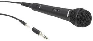 میکروفون تامسون برای کارائوکه (میکروفون کارائوکه با کابل 2.5 متری، جک 3.5 میلی‌متری برای سیستم صوتی، میکروفون دینامیک با الگوی قطبی کاردیوئید، میکروفون آواز با آداپتور 6.3 میلی‌متری برای میکسر) مشکی