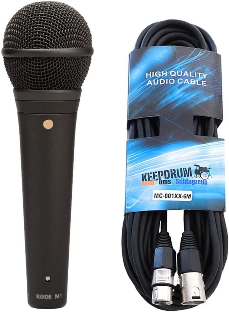 میکروفون داینامیک اجرای زنده Rode M1 + کابل XLR کیپدرام 6 متری میکروفون داینامیک اجرای زنده Rode M1 + کابل XLR کیپدرام 6 متری