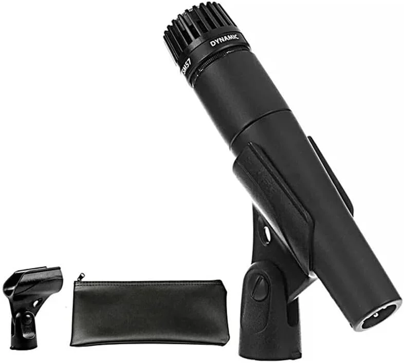 میکروفون دینامیکی Zoegneer SM-57 با لرزه‌گیر پنوماتیک، میکروفون حلقه متحرک جمع و جور و مناسب سفر برای آواز صحنه‌ای