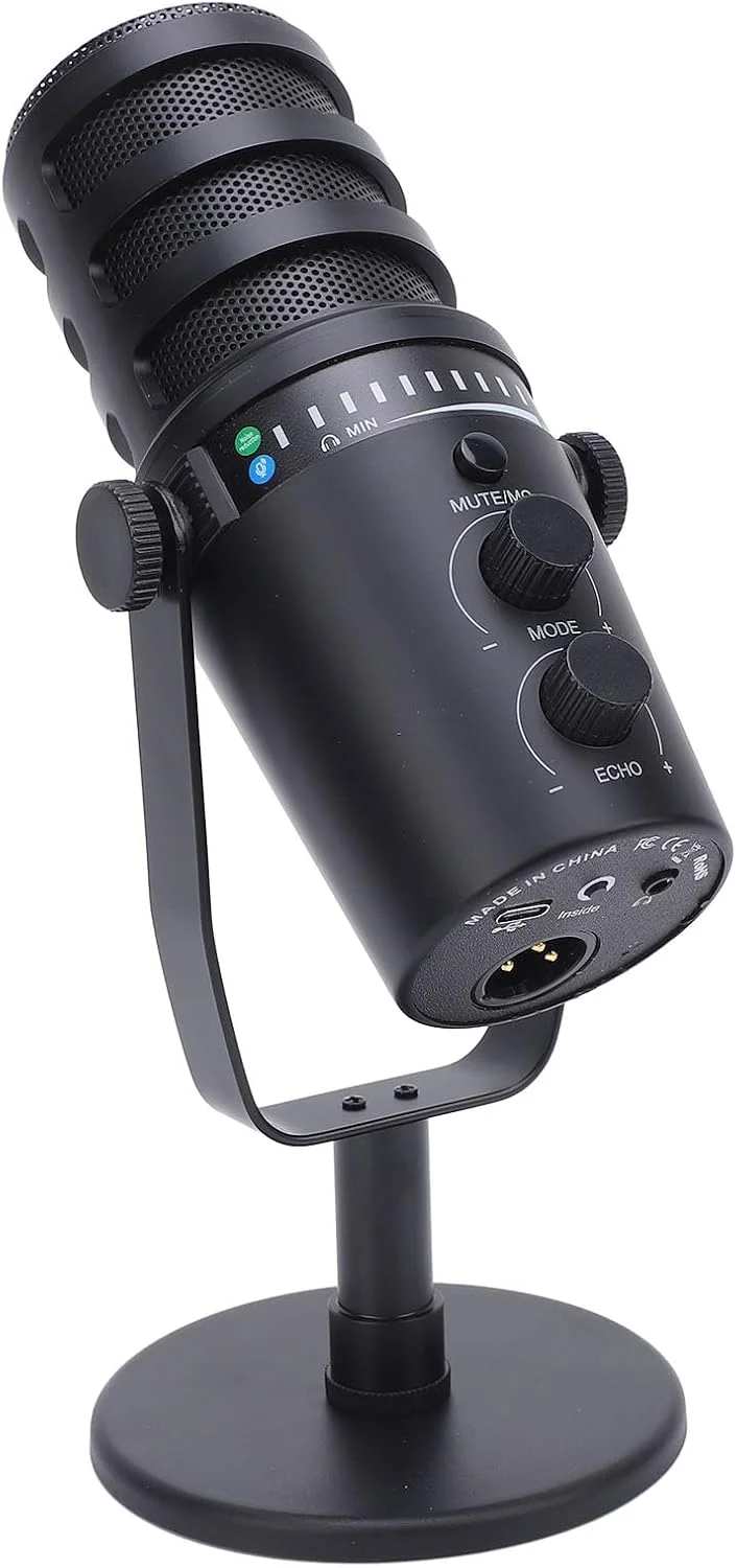 میکروفون دینامیک با اتصال USB-XLR و حذف نویز فیزیکی برای بازی زنده و کارائوکه - شفاف میکروفون دینامیک با اتصال USB-XLR و حذف نویز فیزیکی برای بازی زنده و کارائوکه - شفاف