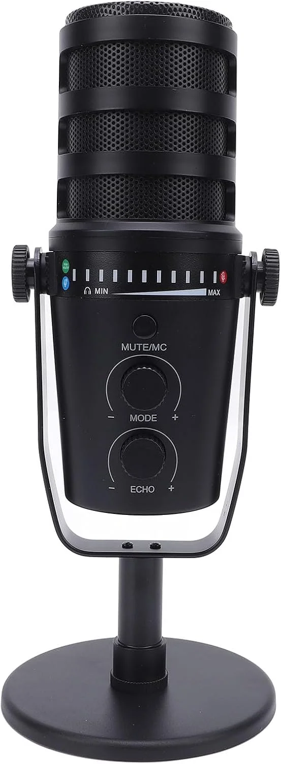 میکروفون دینامیک با اتصال USB-XLR و حذف نویز فیزیکی برای بازی زنده و کارائوکه - شفاف میکروفون دینامیک با اتصال USB-XLR و حذف نویز فیزیکی برای بازی زنده و کارائوکه - شفاف