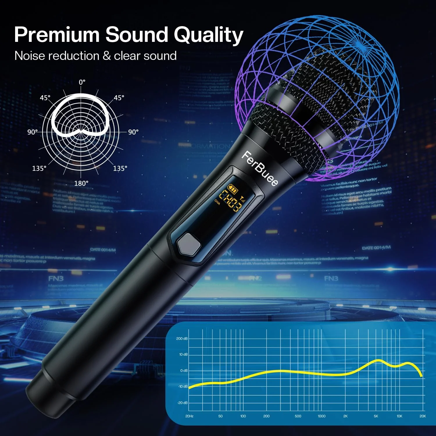 میکروفون بیسیم UHF، میکروفون دینامیک بیسیم حرفهای، سیستم میکروفون دستی برای آمپلیفایر، سیستم PA، کارائوکه، جلسه، مهمانی، کلیسا میکروفون بیسیم UHF، میکروفون دینامیک بیسیم حرفهای، سیستم میکروفون دستی برای آمپلیفایر، سیستم PA، کارائوکه، جلسه، مهمانی، کلیسا