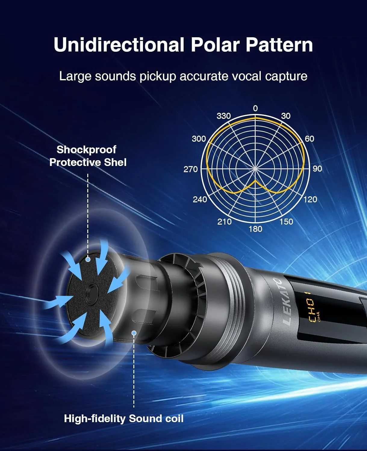 میکروفون بی سیم LEKATO، میکروفون با 30 ساعت عمر باتری برای کارائوکه، قابل شارژ، میکروفون دستی دوگانه فلزی برای آواز خواندن، ست میکروفون بی سیم برای دی جی، آواز، سخنرانی، کلیسا، مهمانی، عروسی میکروفون بی سیم LEKATO، میکروفون با 30 ساعت عمر باتری برای کارائوکه، قابل شارژ، میکروفون دستی دوگانه فلزی برای آواز خواندن، ست میکروفون بی سیم برای دی جی، آواز، سخنرانی، کلیسا، مهمانی، عروسی