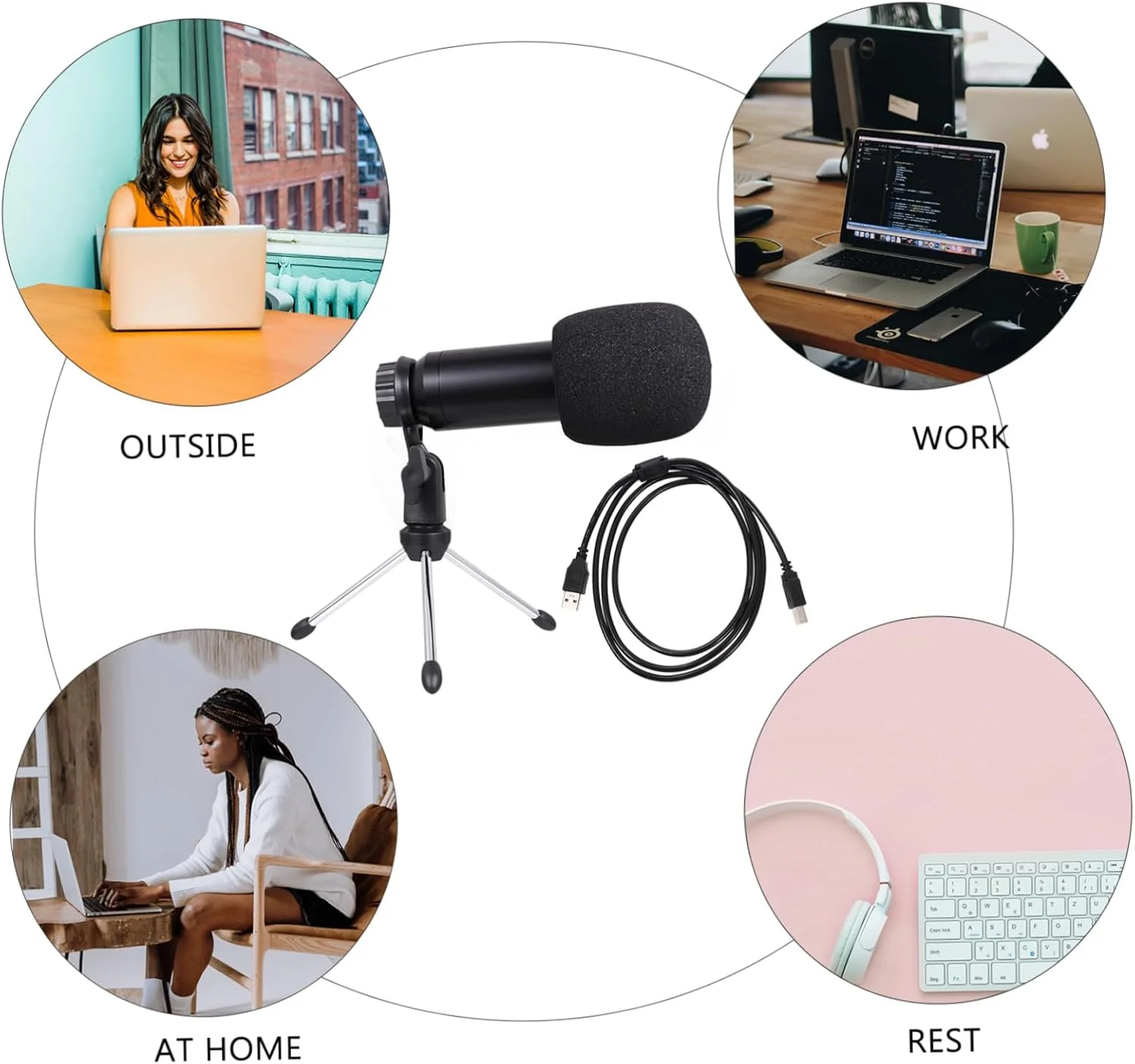 میکروفون USB کامپیوتر TOYANDONA میکروفون خازنی میکروفون پخش زنده صدا با میکروفون ضبط میکروفون چند منظوره کامپیوتر پادکست میکروفون USB کامپیوتر TOYANDONA میکروفون خازنی میکروفون پخش زنده صدا با میکروفون ضبط میکروفون چند منظوره کامپیوتر پادکست