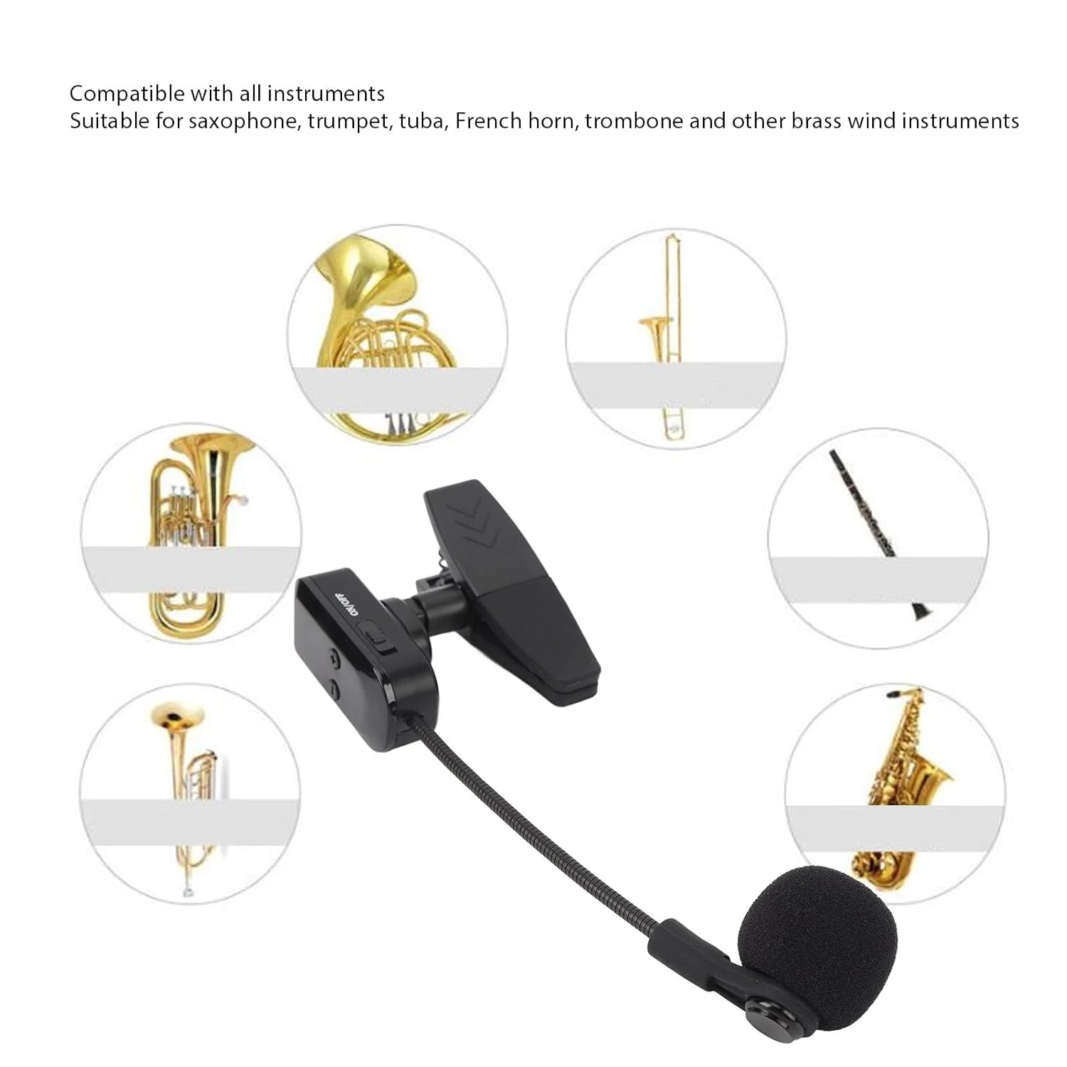 سیستم میکروفون بی سیم ساکسیفون سانگویو، میکروفون گیره ای 2.4G برای ساز، دریافت فوق العاده دوربرد، کندانسور یک طرفه، کیفیت صدای HiFi، مجموعه های استفاده چندگانه سیستم میکروفون بی سیم ساکسیفون سانگویو، میکروفون گیره ای 2.4G برای ساز، دریافت فوق العاده دوربرد، کندانسور یک طرفه، کیفیت صدای HiFi، مجموعه های استفاده چندگانه