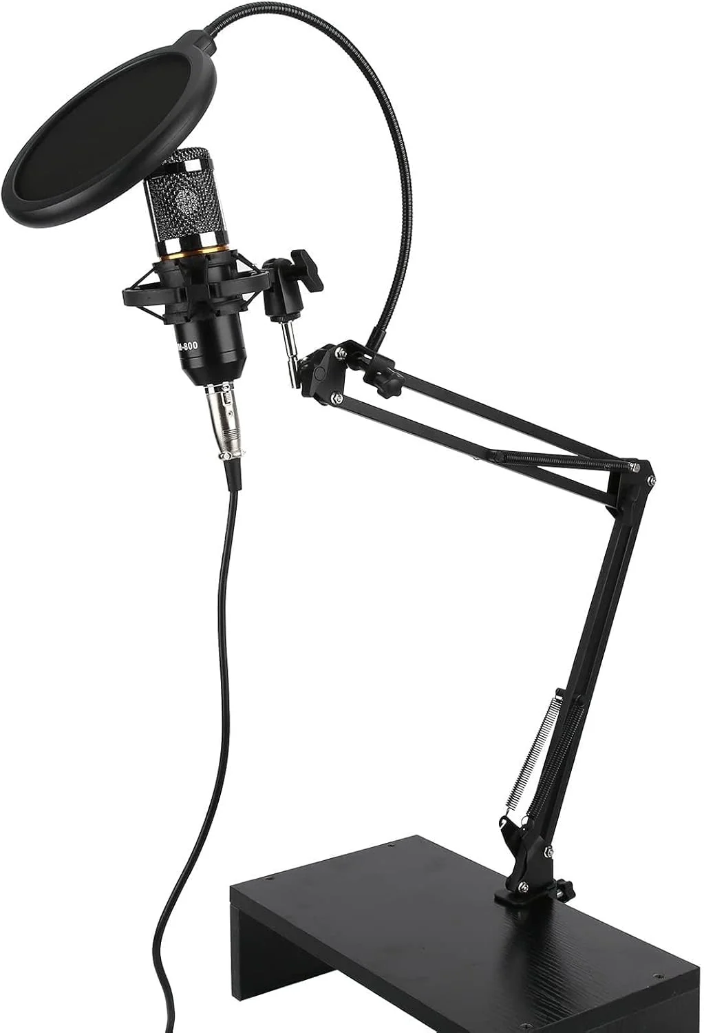 کیت میکروفون کاندنسر حرفه ای BM800 RiToEasysports با بازوی انعطاف پذیر برای ضبط استودیویی (مشکی+مشکی) کیت میکروفون کاندنسر حرفه ای BM800 RiToEasysports با بازوی انعطاف پذیر برای ضبط استودیویی (مشکی+مشکی)