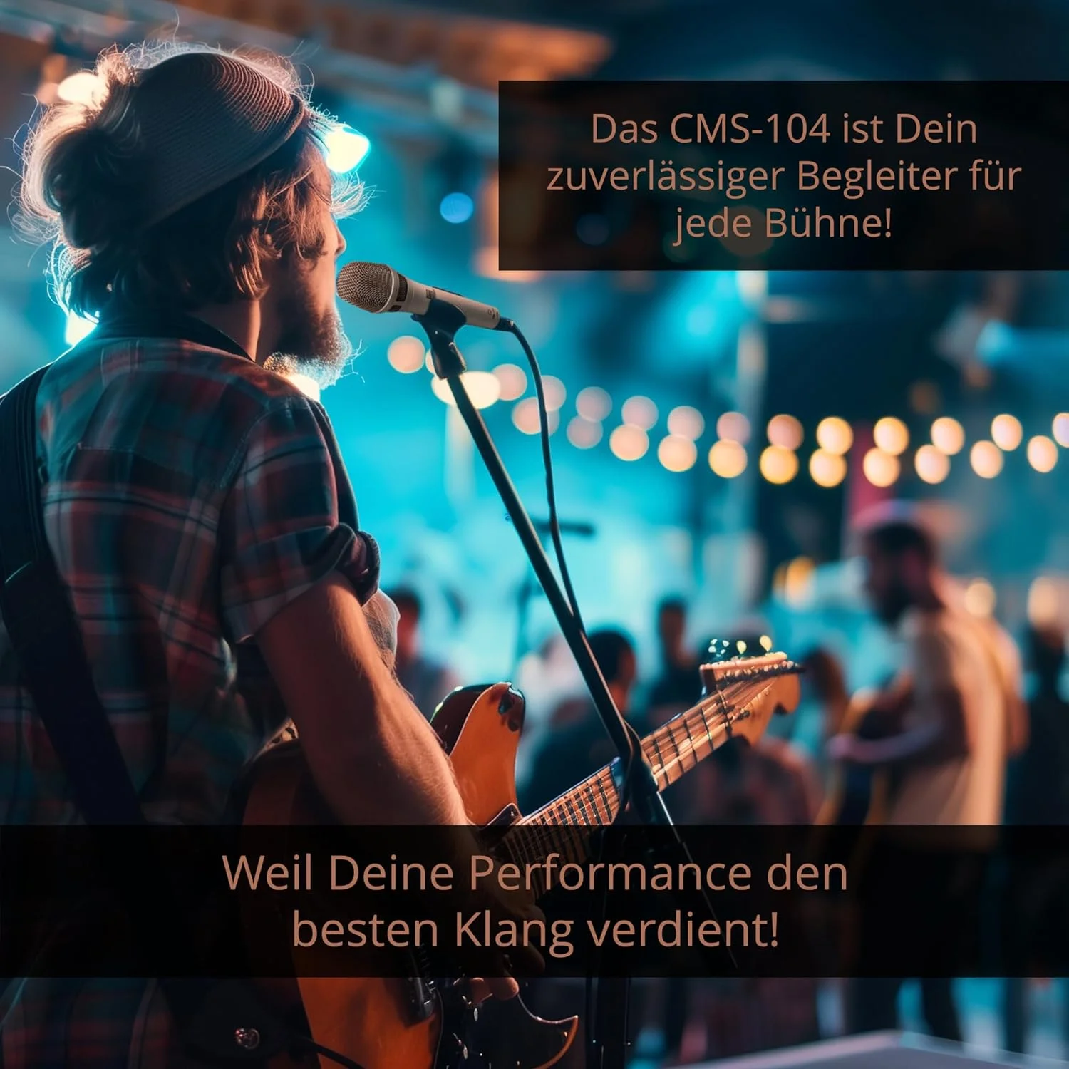 میکروفون خازنی پرونومیک CML-104 برای ضبط دقیق صدا - میکروفون دستی با محافظ باد - میکروفون آواز با الگوی قطبی کاردیوئید - میکروفون استودیویی برای استیج - شامل گیره و کیف