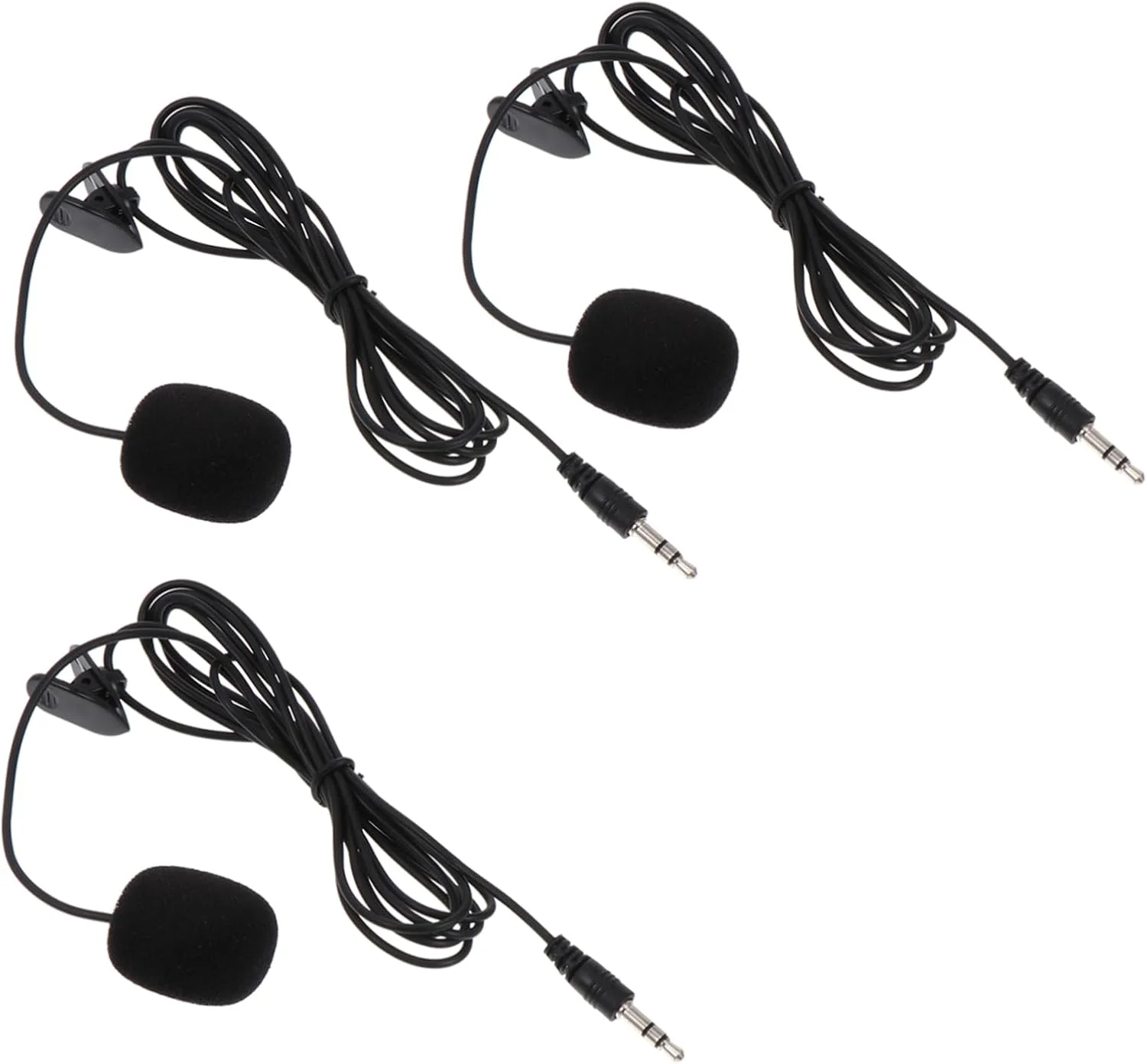 میکروفون یقهای خازنی موبایل Mipcase، 3 عدد، میکروفون گیرهای سبک و قابل حمل مشکی برای مصاحبه، پادکست و ضبط صدا میکروفون یقهای خازنی موبایل Mipcase، 3 عدد، میکروفون گیرهای سبک و قابل حمل مشکی برای مصاحبه، پادکست و ضبط صدا