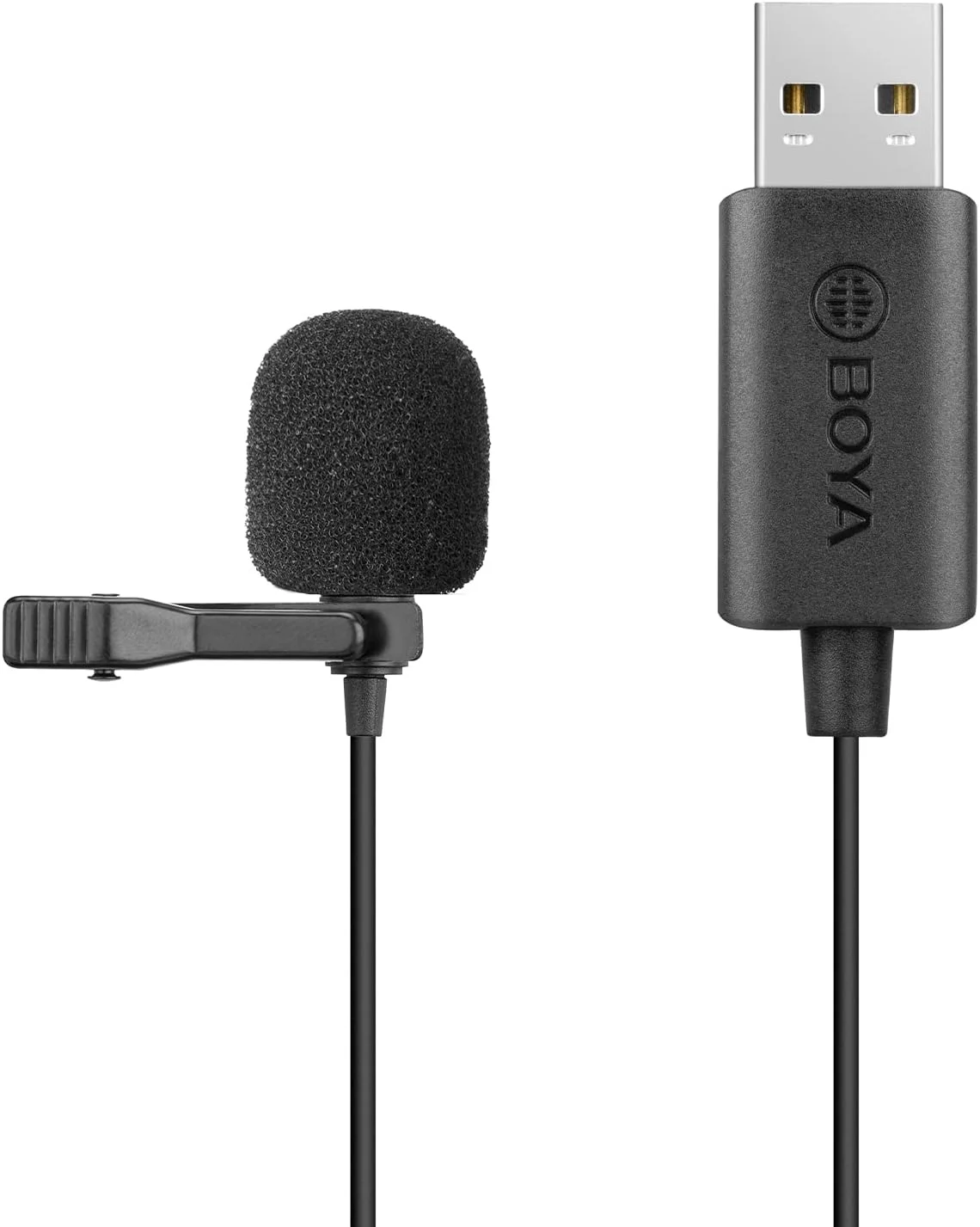 میکروفون یقه ای USB بویا BY-LM40، همه جهته، کندانسور، میکروفون گیره ای برای لپ تاپ، کامپیوتر، مک بوک، مناسب برای ضبط ویدیو، مصاحبه، اسکایپ