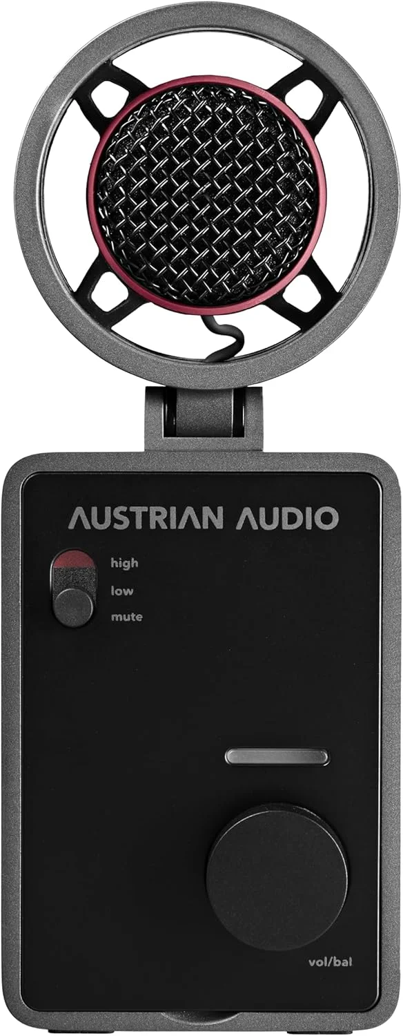 میکروفون استودیویی Austrian Audio MiCreator با رابط صوتی یکپارچه (کپسول کندانسور، اتصال و پخش آسان، کاربری آسان، صفحات جلویی قابل تعویض، دو پورت ورودی و خروجی، حداکثر SPL: 130 dB)