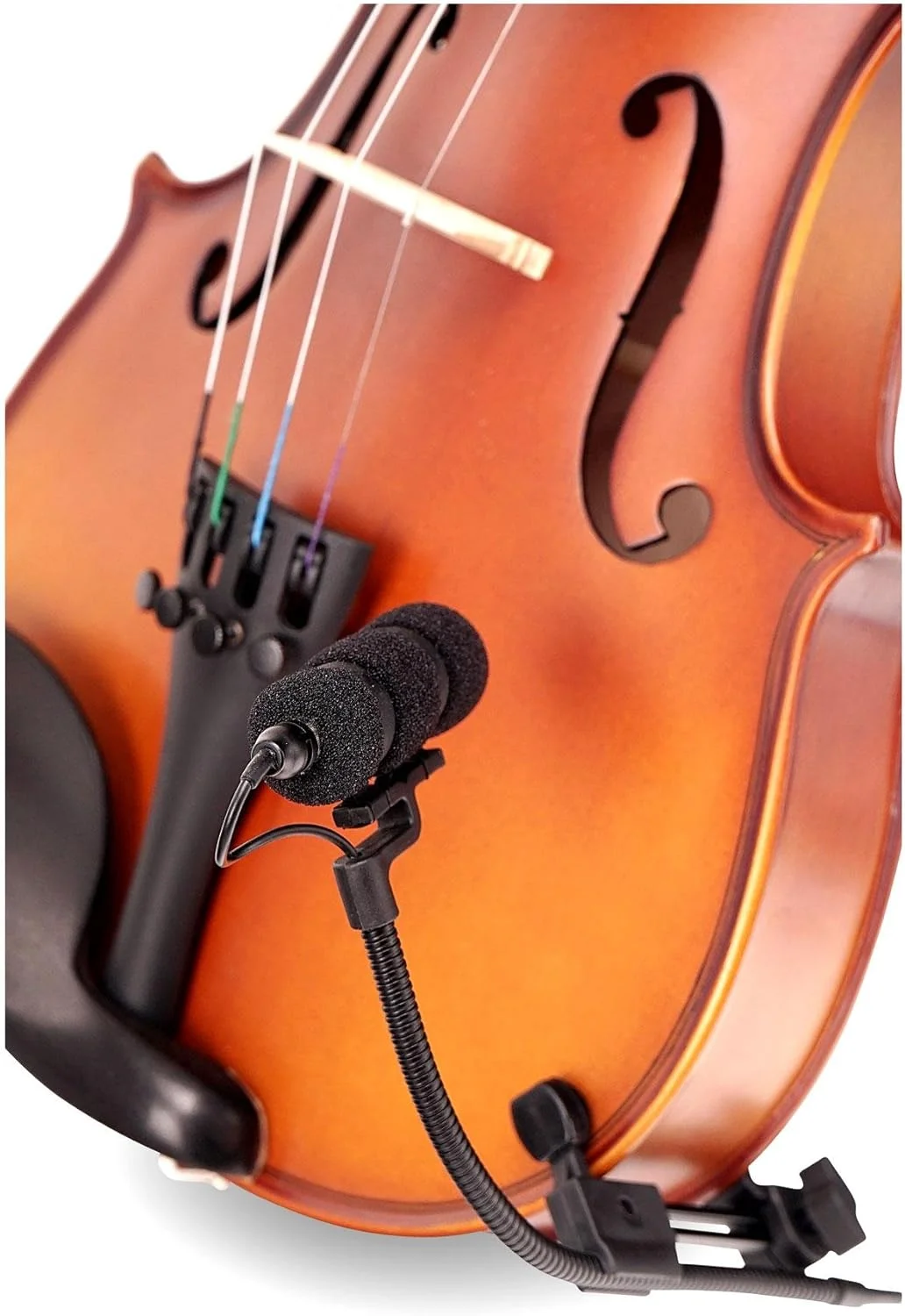 میکروفون گیره ای Pronomic SET MCM-100V با نگهدارنده (میکروفون کندانسور، گردن غازی، نگهدارنده برای ویولن و سایر سازها تا ضخامت 37 میلی متر، فانتوم پاور، آداپتور XLR، کیف) مشکی