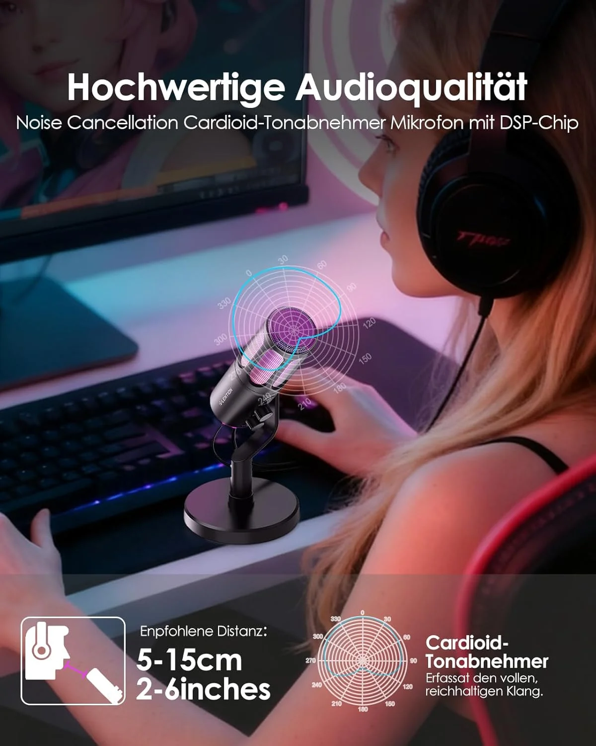 میکروفون USB LENTION، میکروفون کاندنسر گیمینگ PC برای مک، PS5، PS4، موبایل، میکروفون برای استریمینگ، پادکست، میکروفون کاردیوئید رومیزی Plug & Play با کابل USB 1.8 متری، میکروفون کارائوکه با پایه میکروفون USB LENTION، میکروفون کاندنسر گیمینگ PC برای مک، PS5، PS4، موبایل، میکروفون برای استریمینگ، پادکست، میکروفون کاردیوئید رومیزی Plug & Play با کابل USB 1.8 متری، میکروفون کارائوکه با پایه