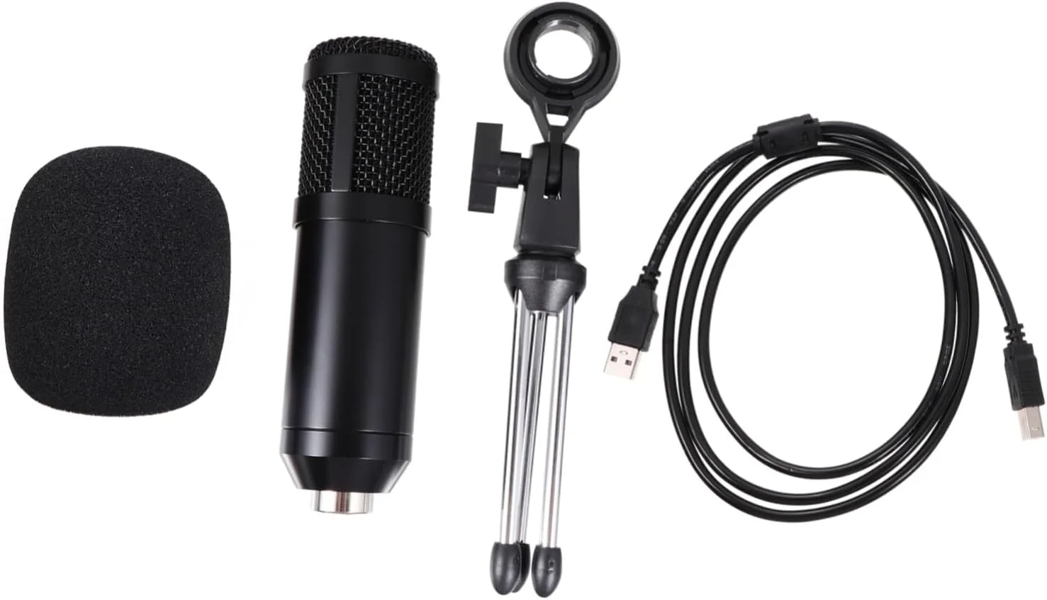 میکروفون USB کامپیوتر Yardwe، میکروفون کندانسور با پایه برای ضبط پادکست و پخش زنده