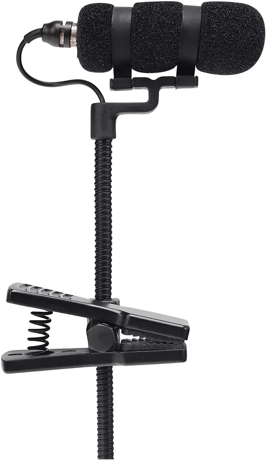 میکروفون گیره ای پرونومیک مدل MCM-100SB به همراه نگهدارنده (میکروفون کندانسور، گردن غازی، نگهدارنده برای سازهای بادی برنجی، کاخن و غیره، تغذیه فانتوم، آداپتور XLR، کیف) مشکی