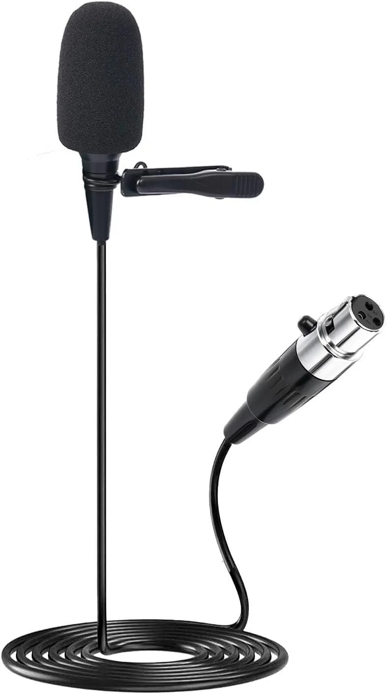 میکروفون یقه‌ای گیره‌ای JTLAU، میکروفون کندانسور کاردیوئید، سازگار با سیستم‌های بی‌سیم AKG/Samson، ایده‌آل برای سخنرانی‌ها، بازیگران، تئاتر، پادکست‌ها