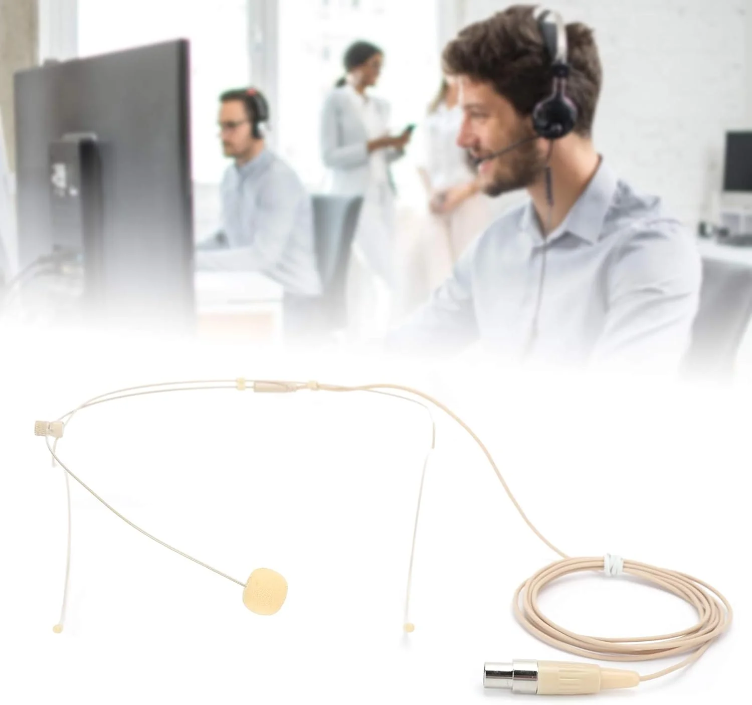 میکروفون خازنی هدست - میکروفون های خازنی 3 پین - میکروفون خازنی همه جهته بژ - میکروفون تک گوش با سر خازنی برای فرستنده جیبی میکروفون خازنی هدست - میکروفون های خازنی 3 پین - میکروفون خازنی همه جهته بژ - میکروفون تک گوش با سر خازنی برای فرستنده جیبی