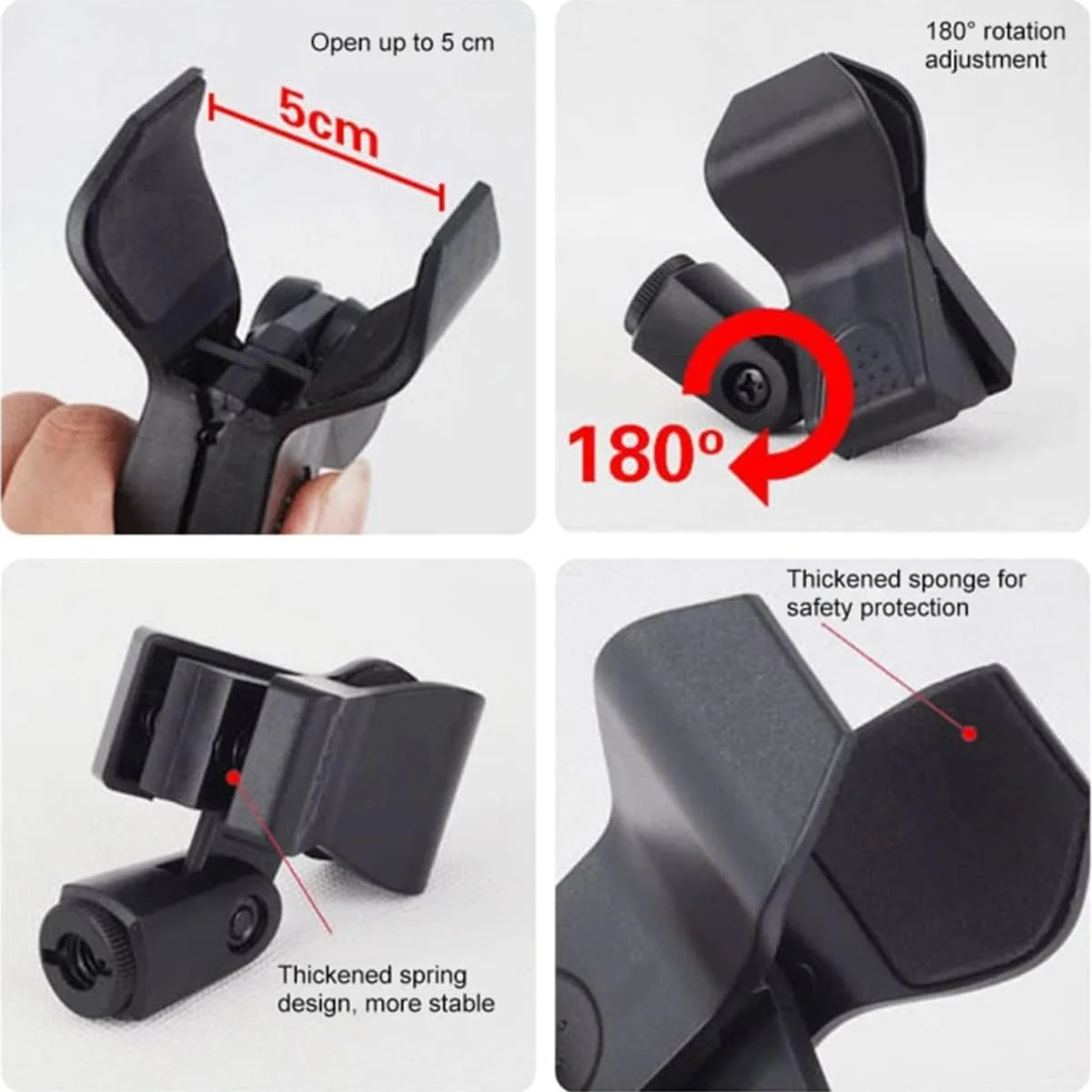 نگهدارنده میکروفون یونیورسال، 3 عدد گیره میکروفون انعطاف پذیر، نگهدارنده میکروفون مشکی، گیره میکروفون برای میکروفون بی سیم و دستی، مناسب برای استیج