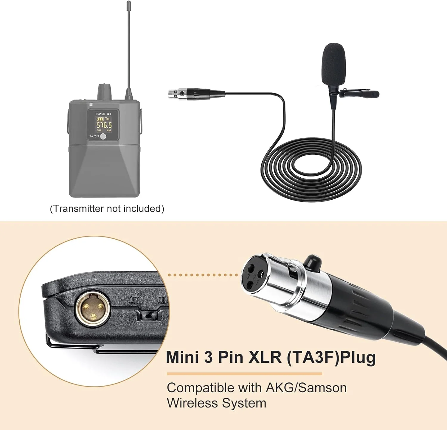 میکروفون یقهای گیرهای JTLAU، میکروفون کندانسور کاردیوئید، سازگار با سیستمهای بیسیم AKG/Samson، ایدهآل برای سخنرانیها، بازیگران، تئاتر، پادکستها میکروفون یقهای گیرهای JTLAU، میکروفون کندانسور کاردیوئید، سازگار با سیستمهای بیسیم AKG/Samson، ایدهآل برای سخنرانیها، بازیگران، تئاتر، پادکستها