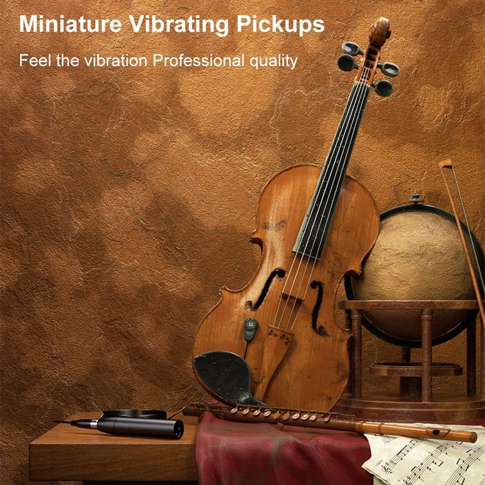 پیکاپ ساز مدل GC411، میکروفون سیم دار ویولن، میکروفون کندانسور برای سازهای موسیقی، پیکاپ همه جهته با کابل 5 متری پیکاپ ساز مدل GC411، میکروفون سیم دار ویولن، میکروفون کندانسور برای سازهای موسیقی، پیکاپ همه جهته با کابل 5 متری