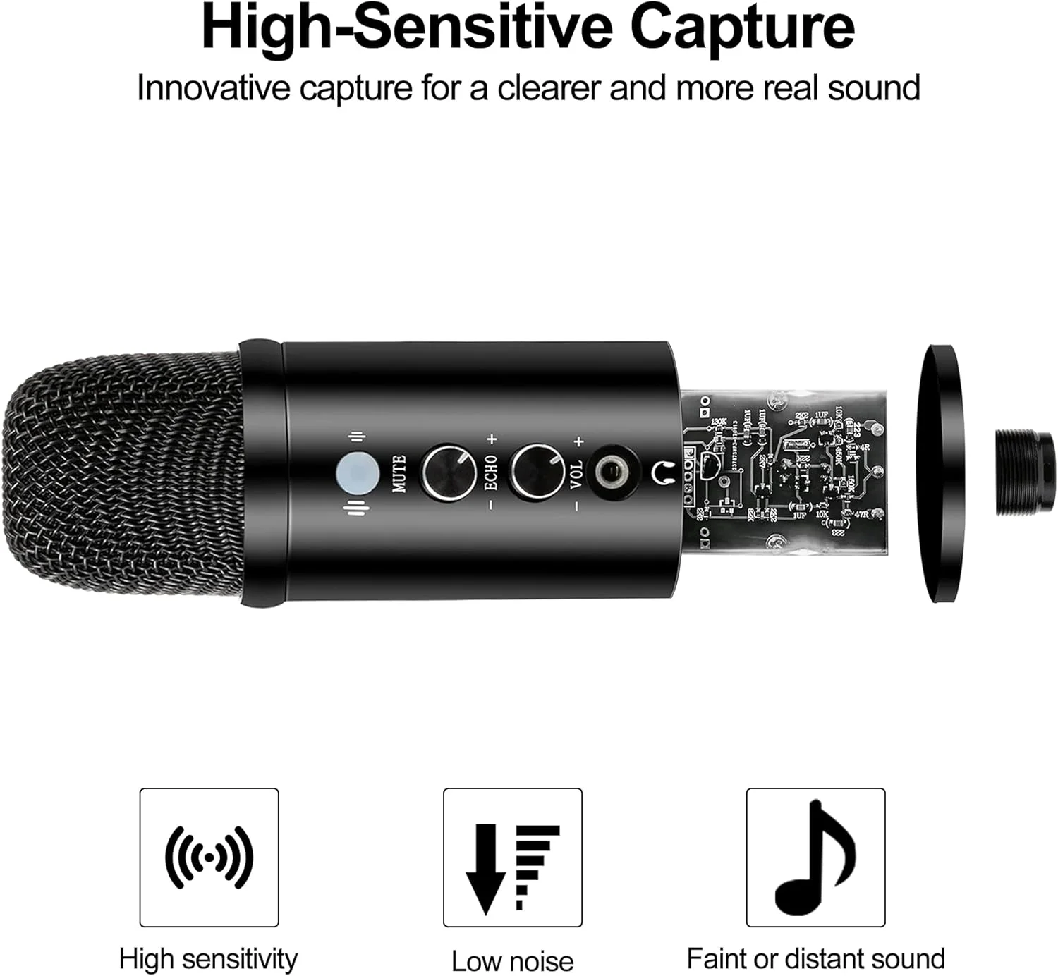 کیت میکروفون کاندنسر USB Kalawen با بازو، پایه، و لرزهگیر برای کامپیوتر، استودیو، پخش، یوتیوب، ویدیو - ضبط پادکست کاردیوئید کیت میکروفون کاندنسر USB Kalawen با بازو، پایه، و لرزهگیر برای کامپیوتر، استودیو، پخش، یوتیوب، ویدیو - ضبط پادکست کاردیوئید