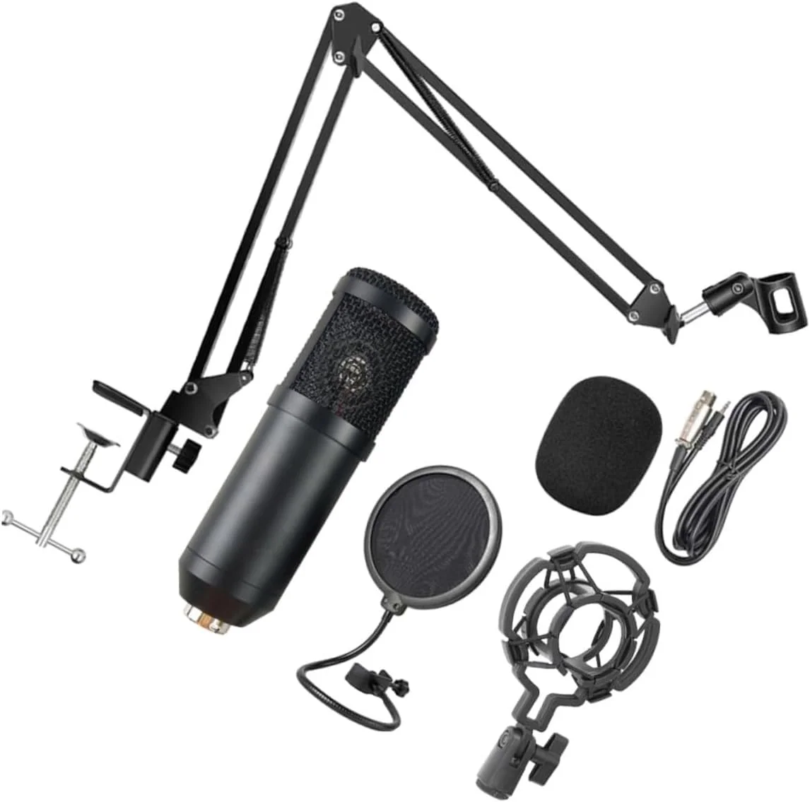 میکروفون کاندنسر USB ibasenice 1 مجموعه برای رایانه شخصی و بازی، الگوی قطبی کاردیوئید Plug-and-Play برای ضبط موسیقی و پادکست، به حداقل رساندن نویز پس زمینه، تولید صدای واضح