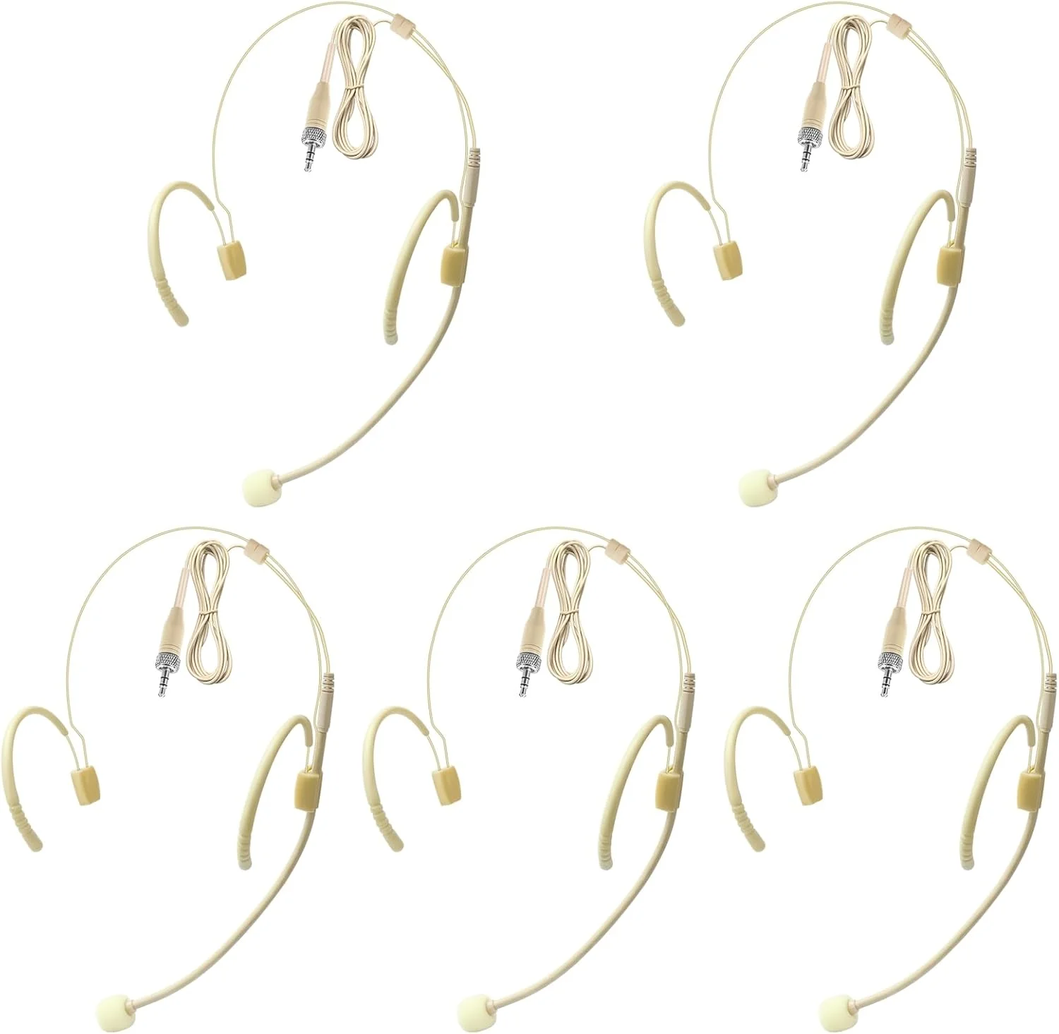 هدست میکروفون، سربند، هدفون دو گوشی، کندانسور، میکروفون همه جهته برای سنهایزر، جک 3.5 میلی متری، کانکتور پیچی، میکروفون، مناسب برای سخنرانی ها، تئاتر، اجراها