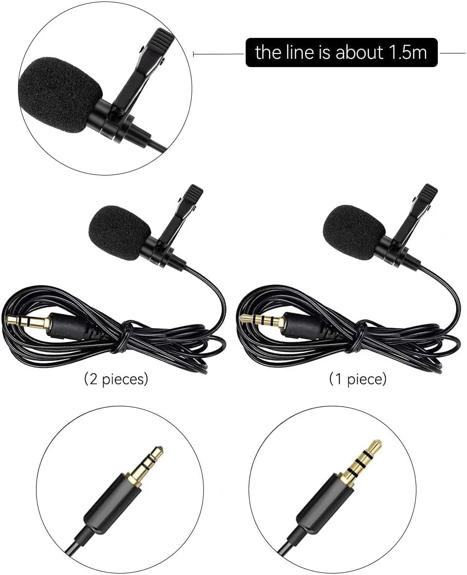 میکروفون یقه ای 3 عددی، میکروفون خازنی اومنی دایرکشنال، میکروفون گیره ای کوچک، میکروفون 3.5 میلی متری برای موبایل و کامپیوتر، میکروفون کوچک برای گوشی هوشمند، مصاحبه، پادکست، کنفرانس ویدیویی، یوتیوب میکروفون یقه ای 3 عددی، میکروفون خازنی اومنی دایرکشنال، میکروفون گیره ای کوچک، میکروفون 3.5 میلی متری برای موبایل و کامپیوتر، میکروفون کوچک برای گوشی هوشمند، مصاحبه، پادکست، کنفرانس ویدیویی، یوتیوب