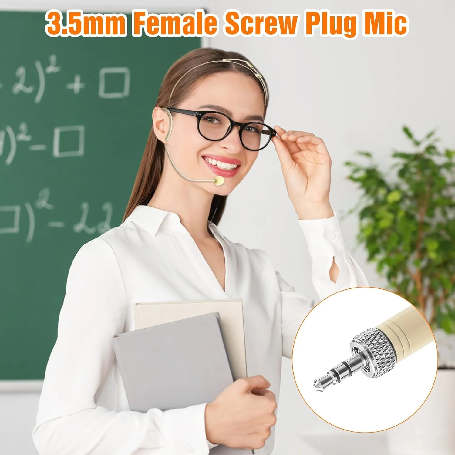 هدست میکروفون، سربند، هدفون دو گوشی، کندانسور، میکروفون همه جهته برای سنهایزر، جک 3.5 میلی متری، کانکتور پیچی، میکروفون، مناسب برای سخنرانی ها، تئاتر، اجراها