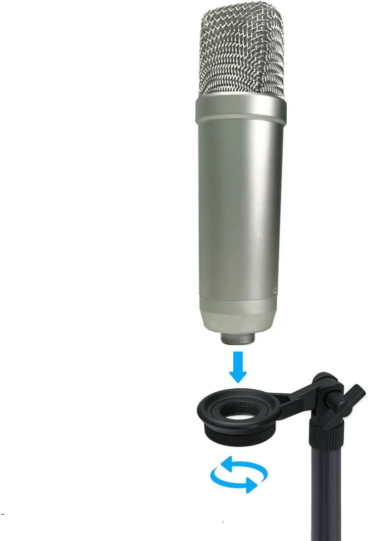 میکروفون استودیویی Rode NT1 نسل پنجم XLR USB نقره ای + نگهدارنده keepdrum MSA033