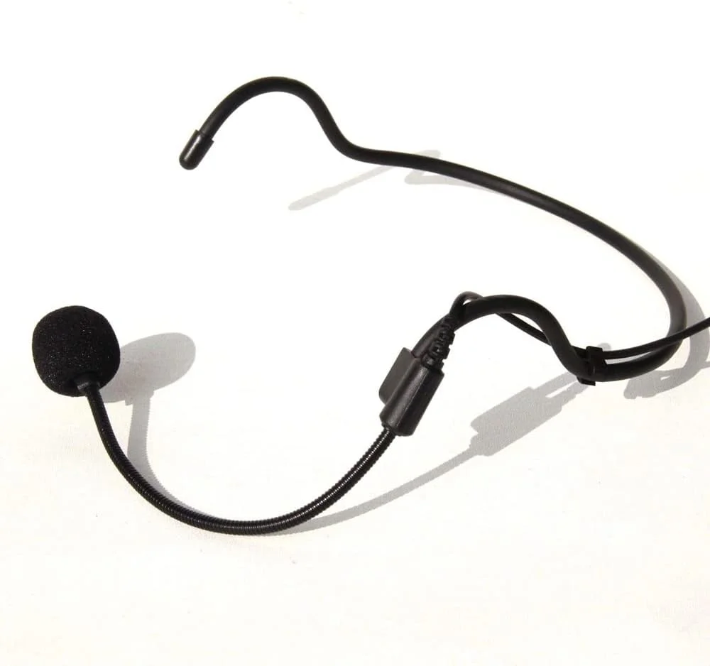 میکروفون هدست جایگزین جنریک برای فرستنده جیبی AKG PT470، یک طرفه، مینی XLR 3 پین، کانکتور جک، کندانسور، مشکی