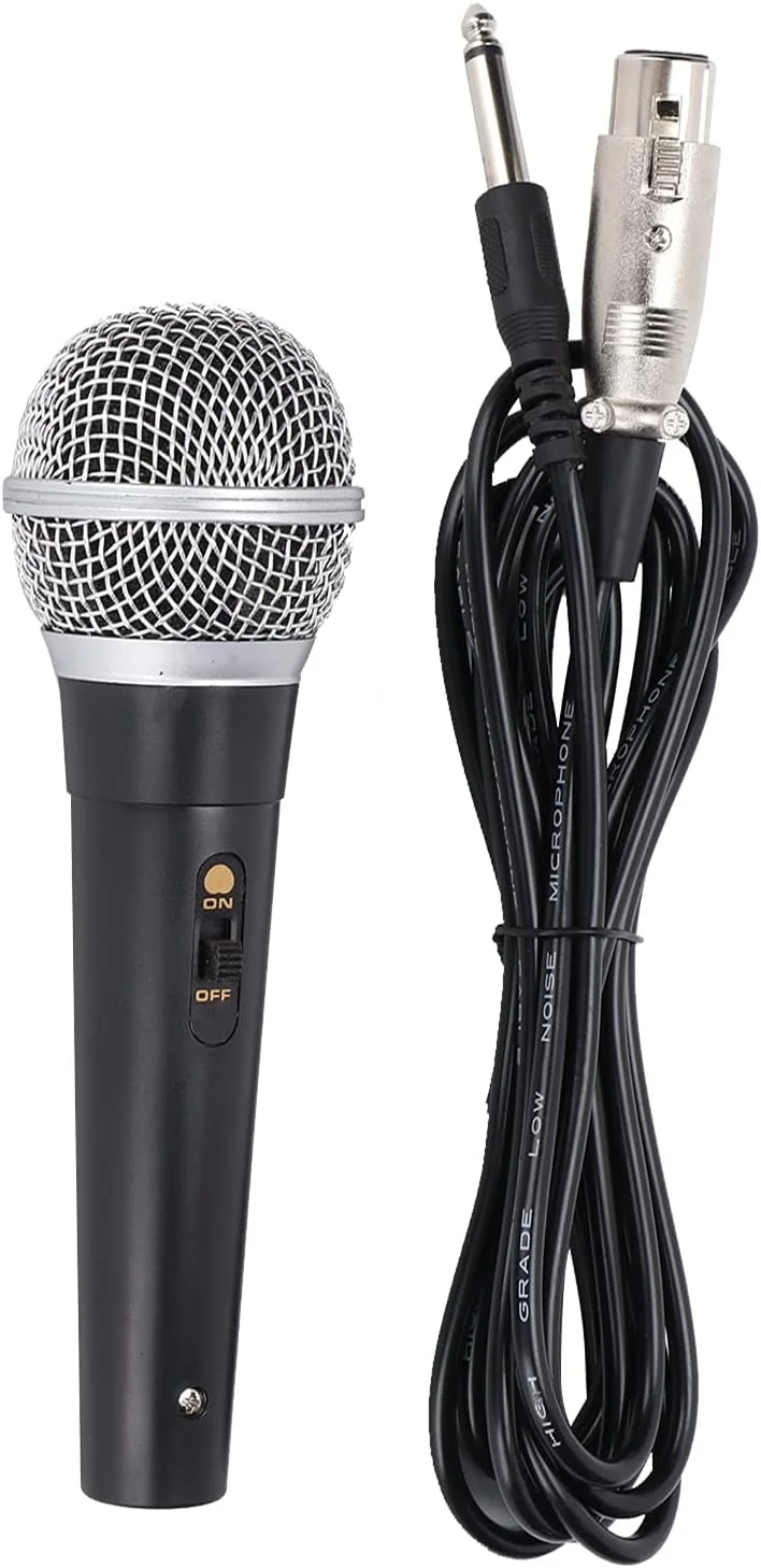 میکروفون دینامیک XLR میکروفون کندانسور با کابل XLR به 1/4 اینچ اتصال صوتی میکروفون استودیویی با کابل صوتی 5 متری
