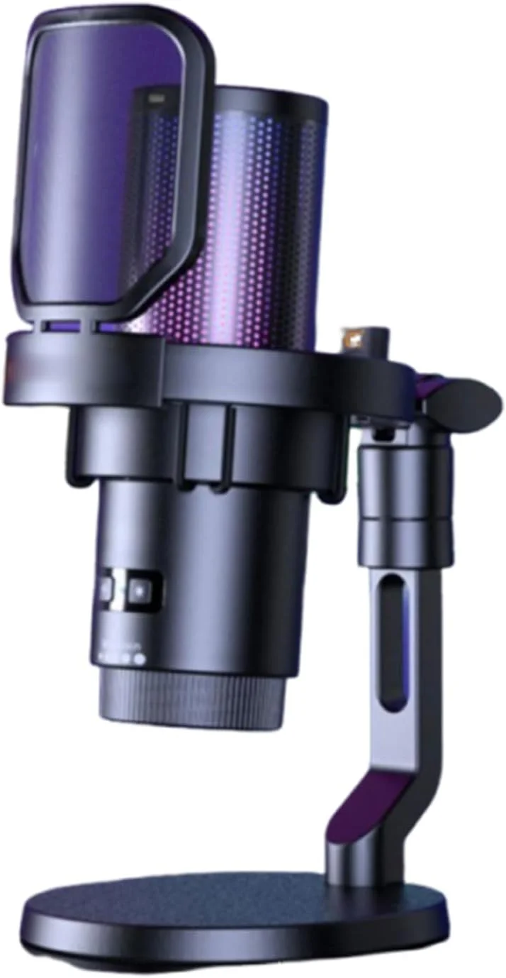 میکروفون گیمینگ کاندنسر RGB بیسیم برای پادکست، نظارت بیدرنگ، حذف نویز، اتصال آسان برای استریمینگ میکروفون گیمینگ کاندنسر RGB بیسیم برای پادکست، نظارت بیدرنگ، حذف نویز، اتصال آسان برای استریمینگ