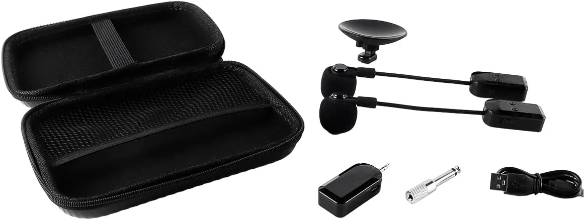 سیستم پیکاپ میکروفون کندانسور بی سیم 2.4G با چرخش 360 درجه برای گیتار، ویولن، آکاردئون، کنسرت ها و اجرای فضای باز سیستم پیکاپ میکروفون کندانسور بی سیم 2.4G با چرخش 360 درجه برای گیتار، ویولن، آکاردئون، کنسرت ها و اجرای فضای باز