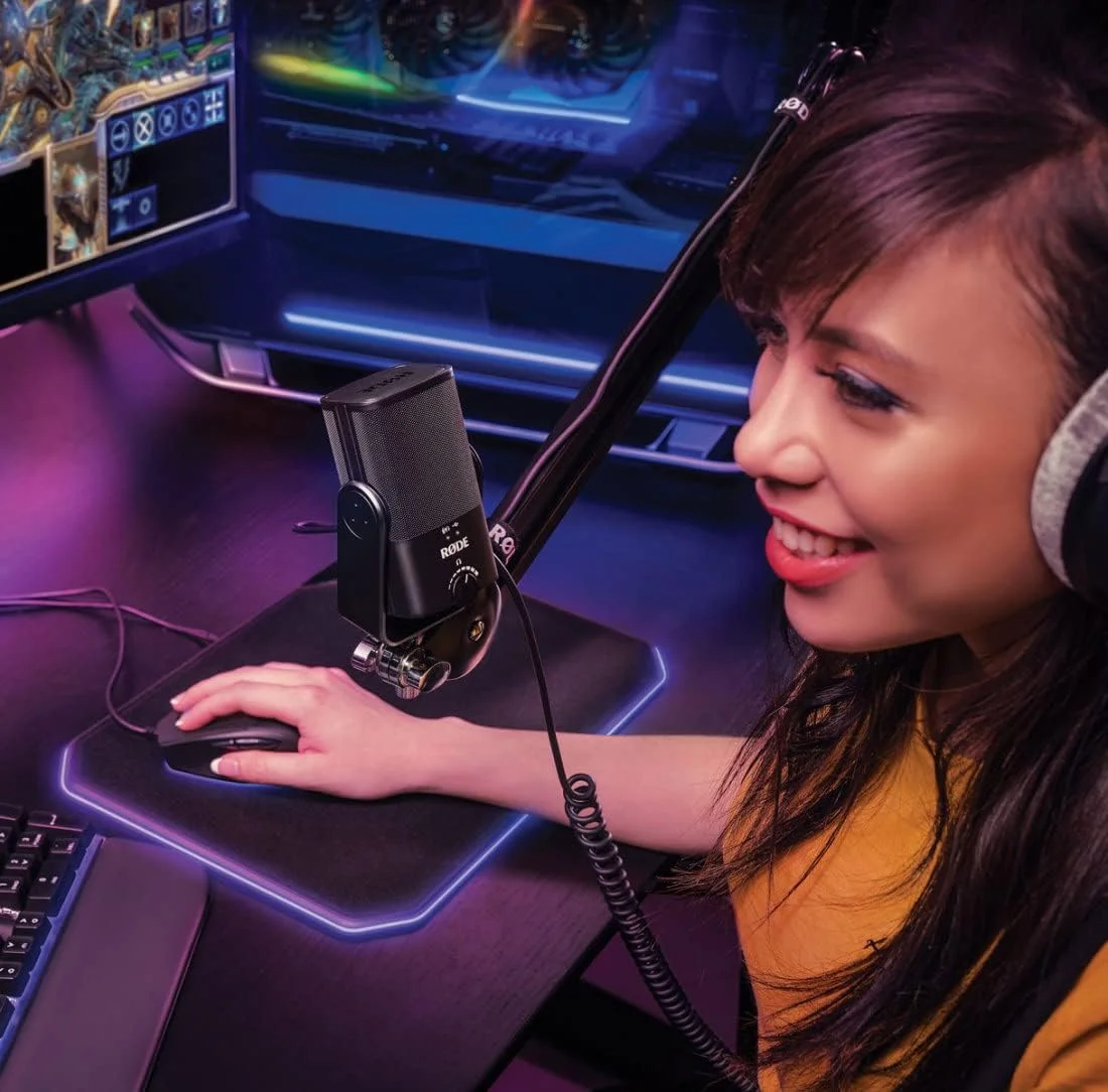 میکروفون کاندنسر USB رُد NT-USB Mini + هدفون استودیویی NTH-100 + دستمال میکروفایبر keepdrum